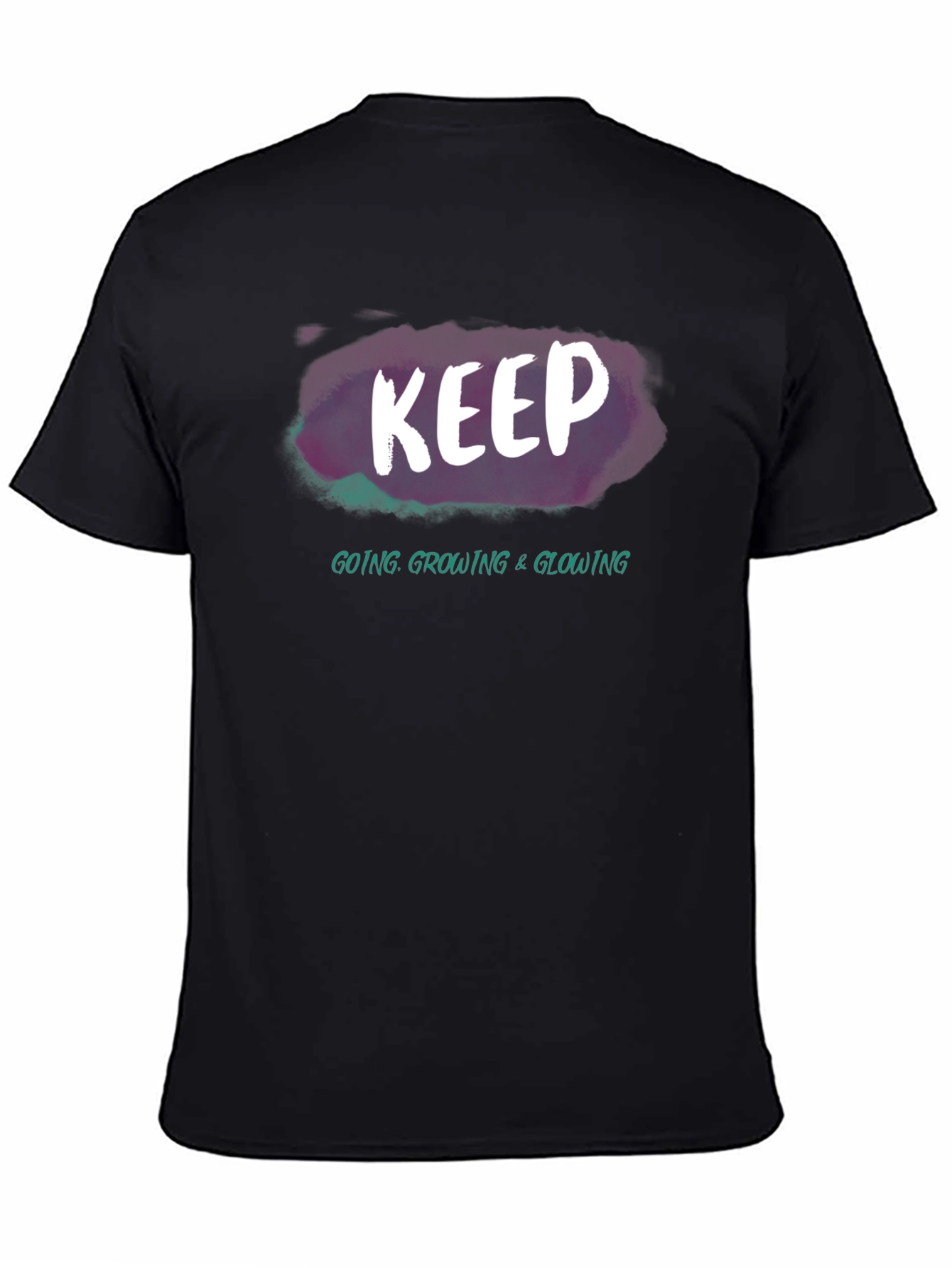 Keep Going Graphic Tee - Motivational Black T-Shirt