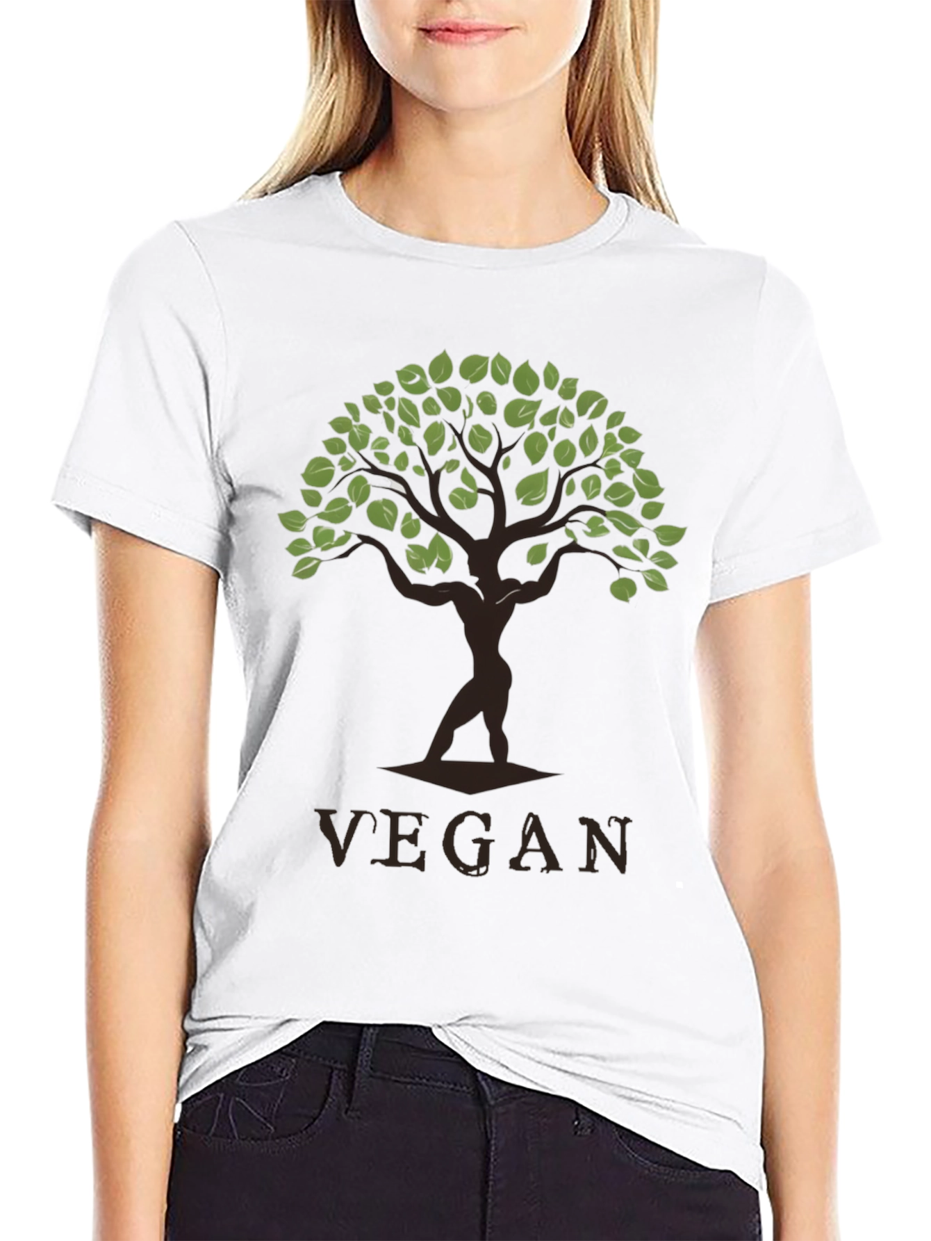 Vegan Tree Graphic T-Shirt
