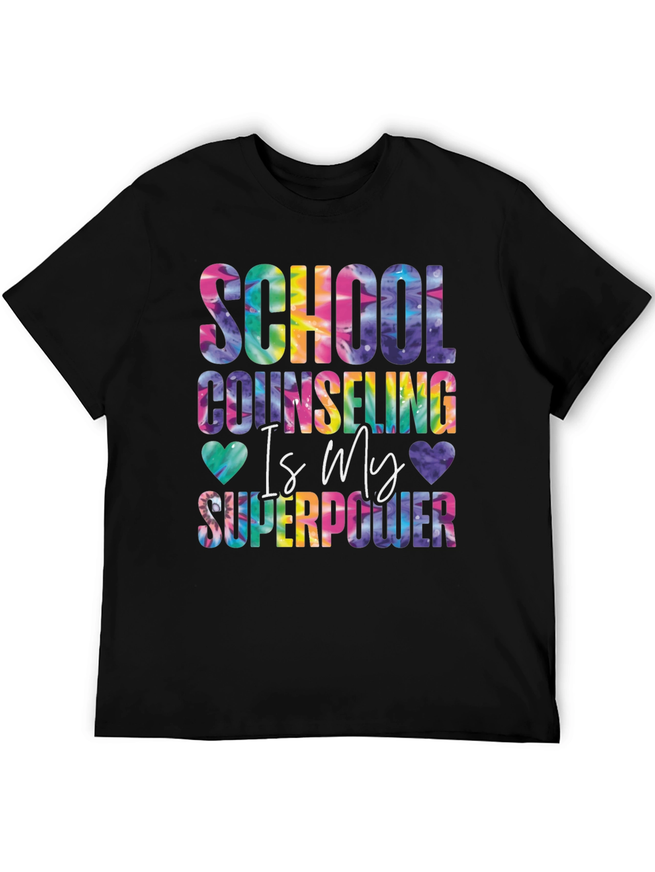 School Counseling Tie Dye Graphic Tee