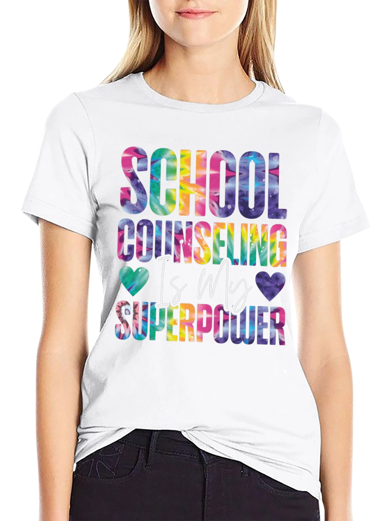 School Counseling Tie Dye Graphic Tee