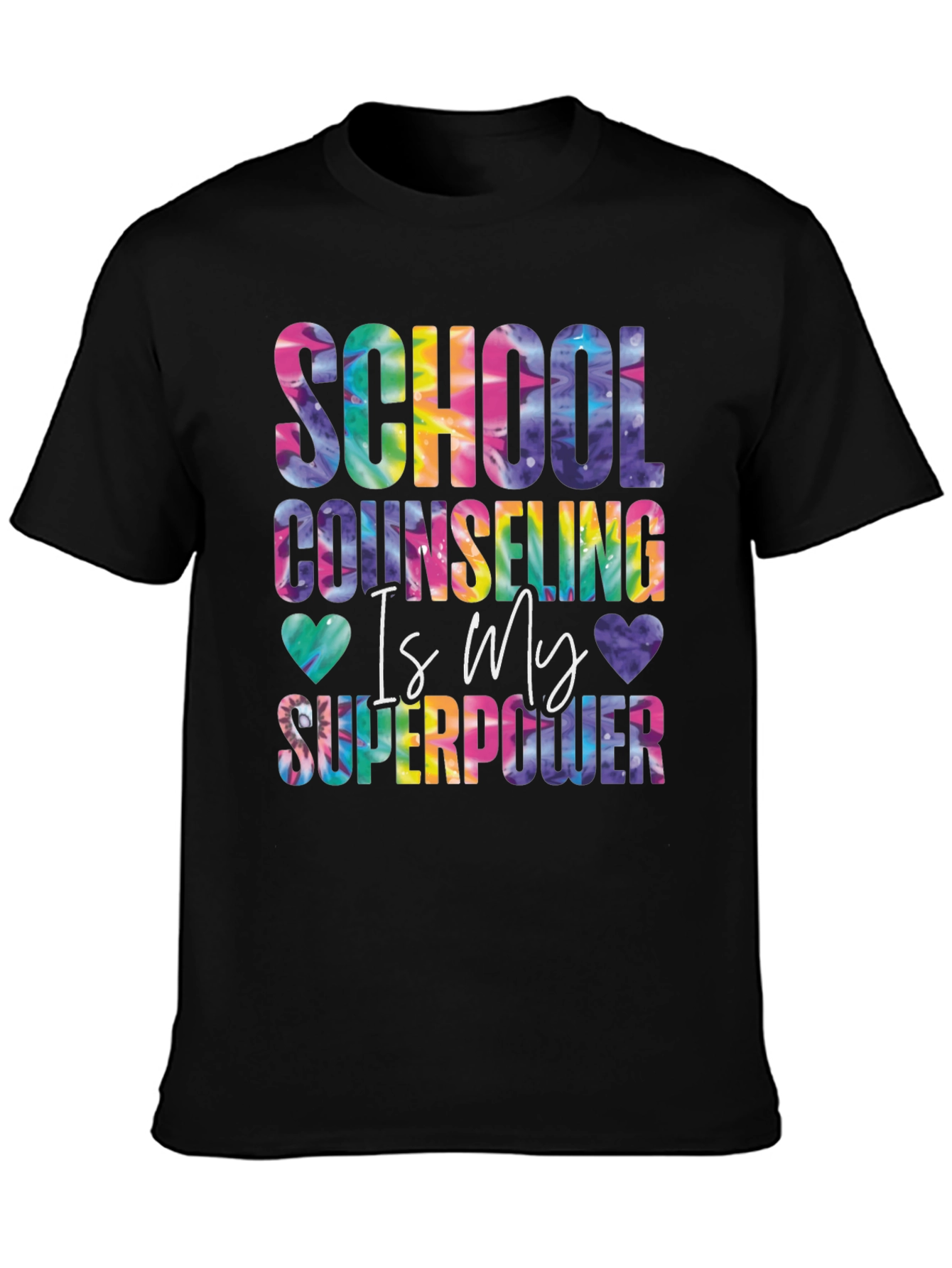 School Counseling Tie Dye Graphic Tee