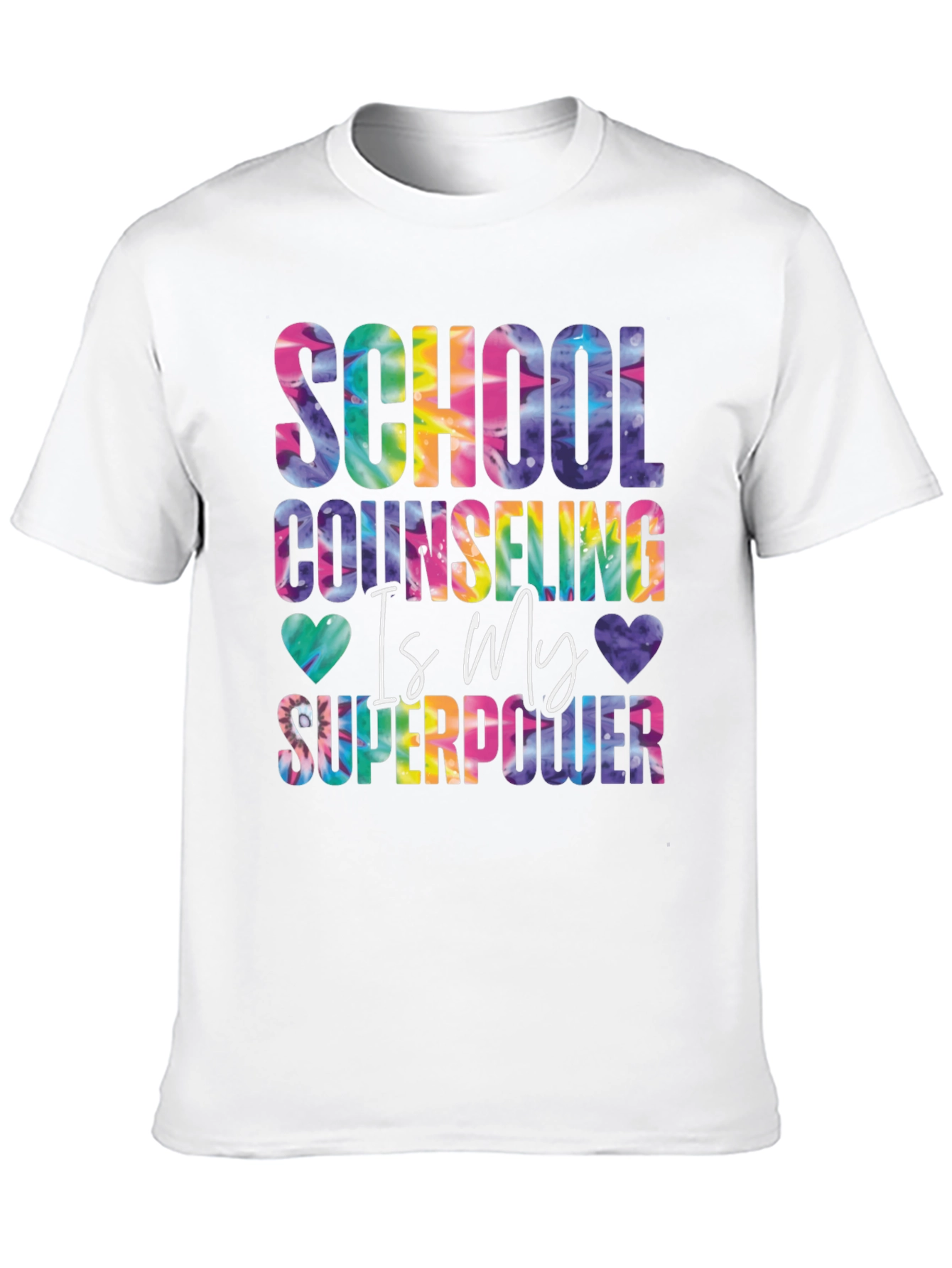 School Counseling Tie Dye Graphic Tee
