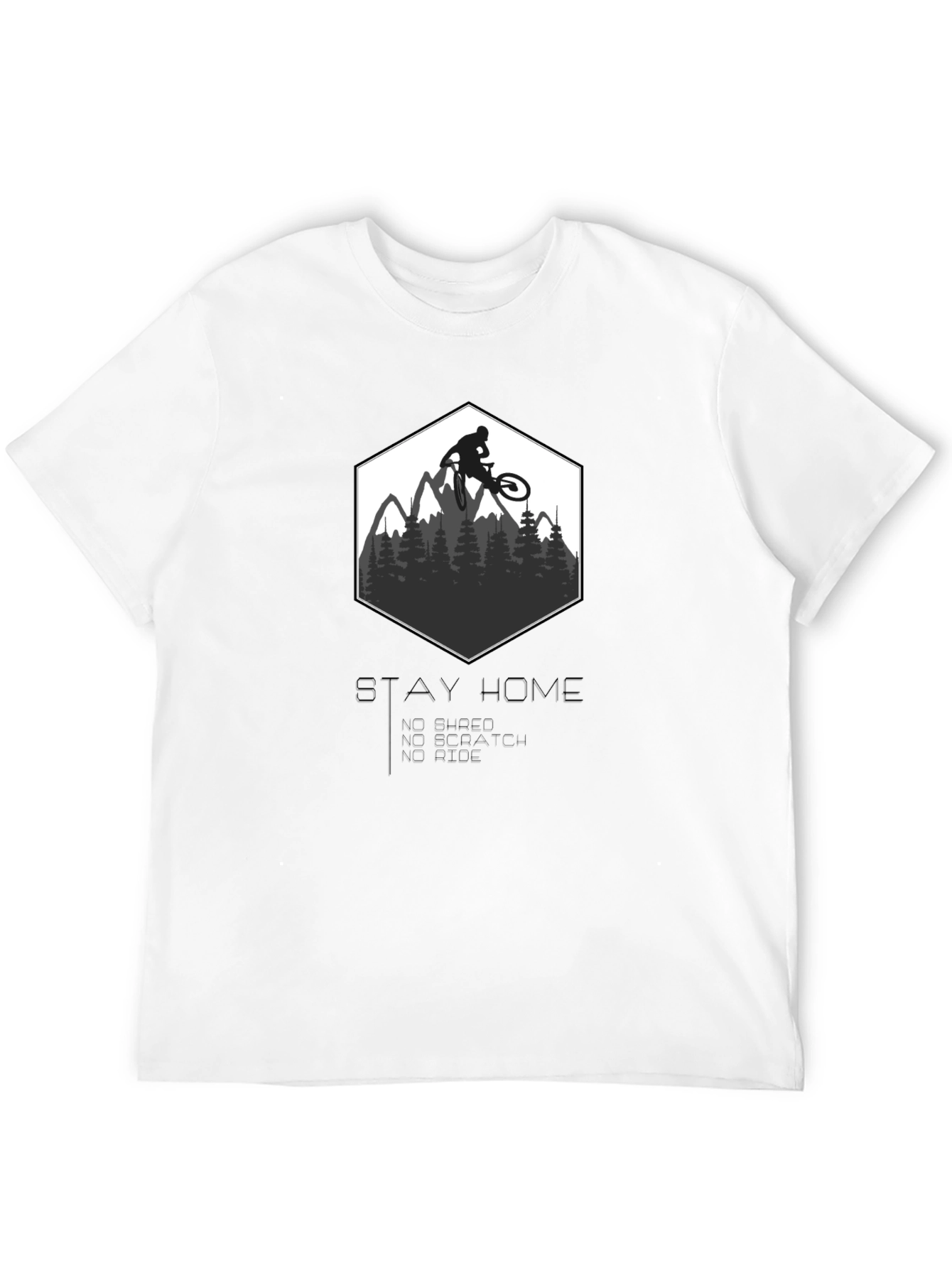 Stay Home Ride On! Mountain Bike Graphic Tee