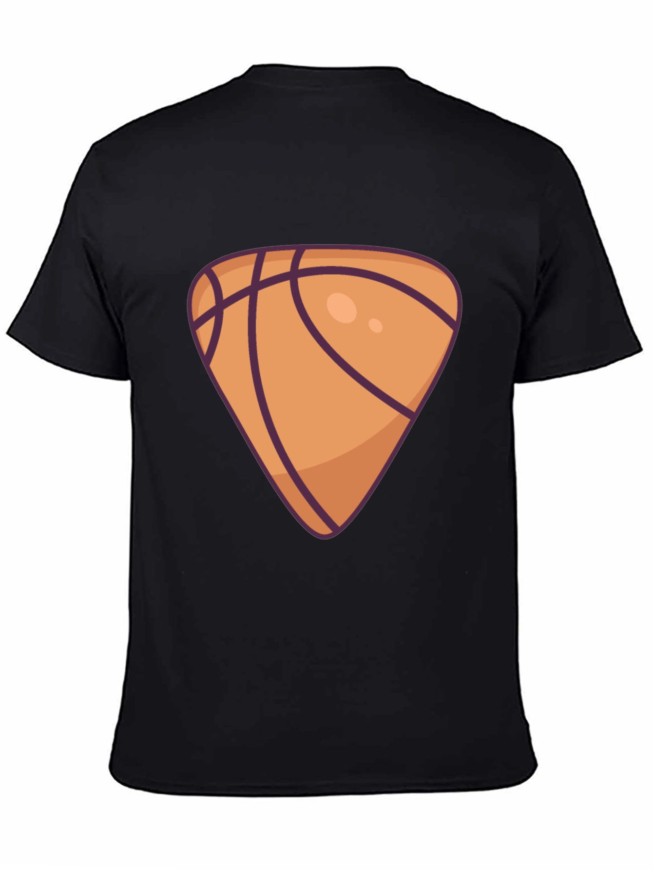 Basketball Triangle Graphic Black T-Shirt