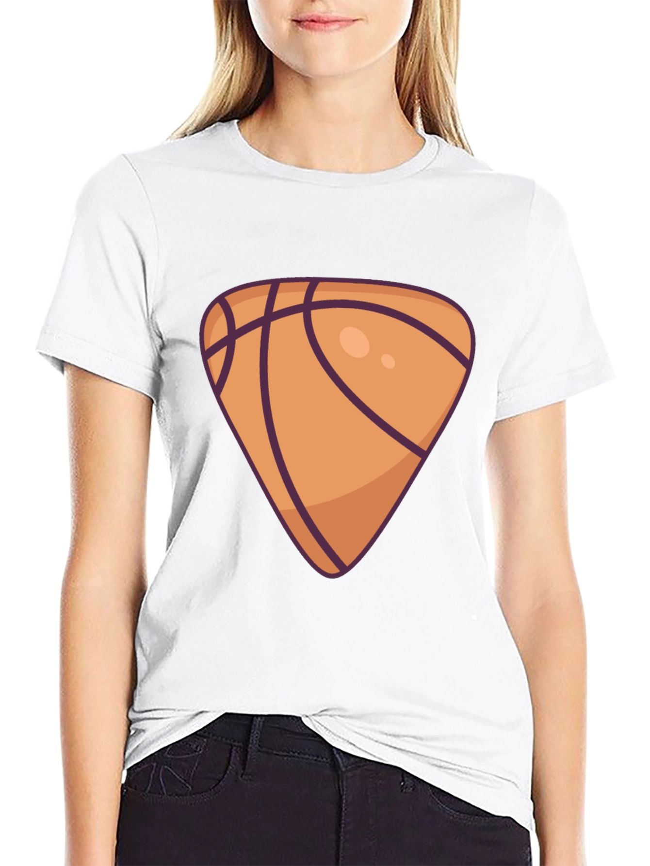 Basketball Triangle Graphic Black T-Shirt