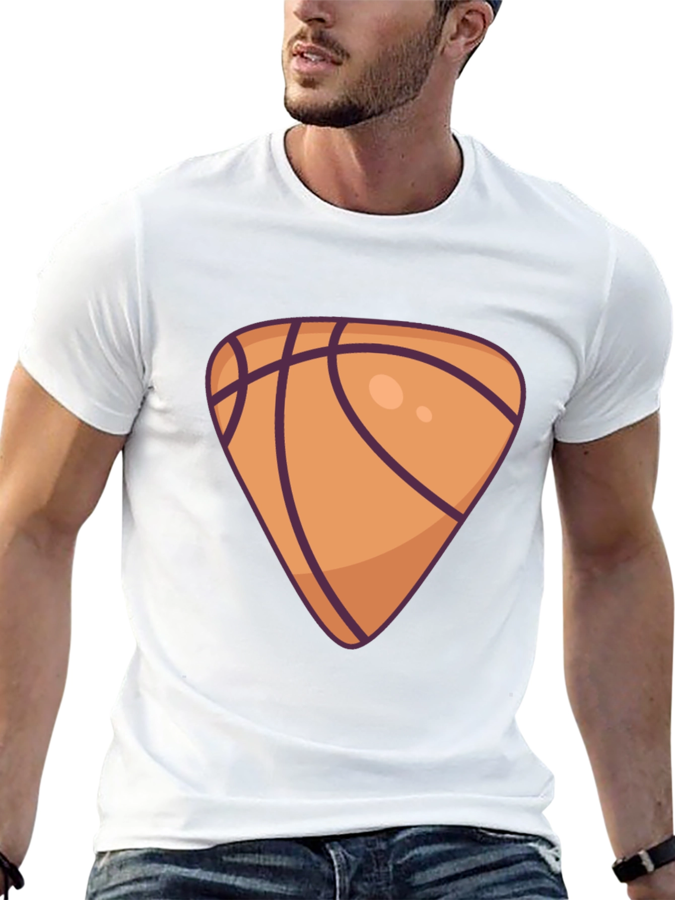 Basketball Triangle Graphic Black T-Shirt