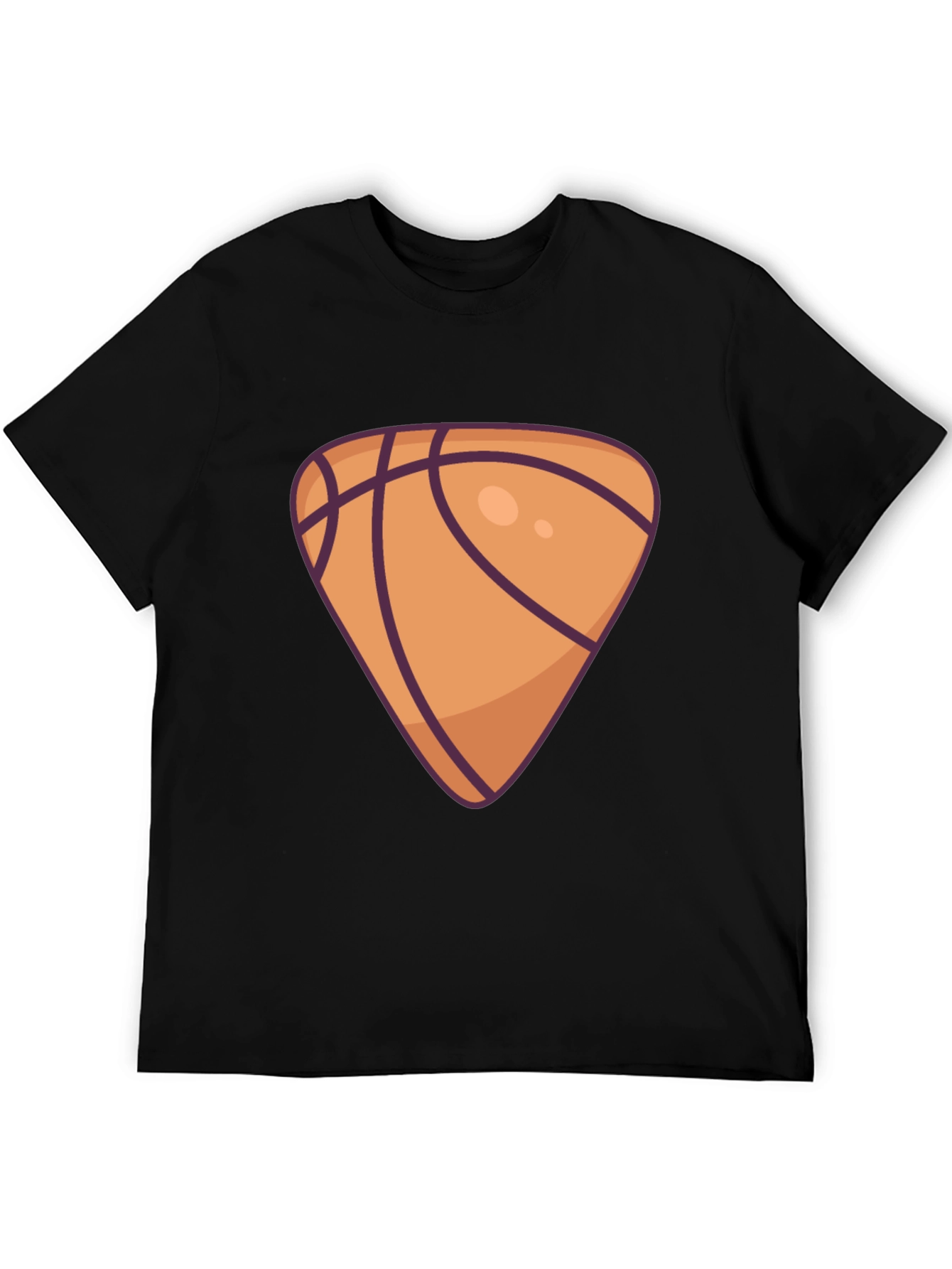 Basketball Triangle Graphic Black T-Shirt