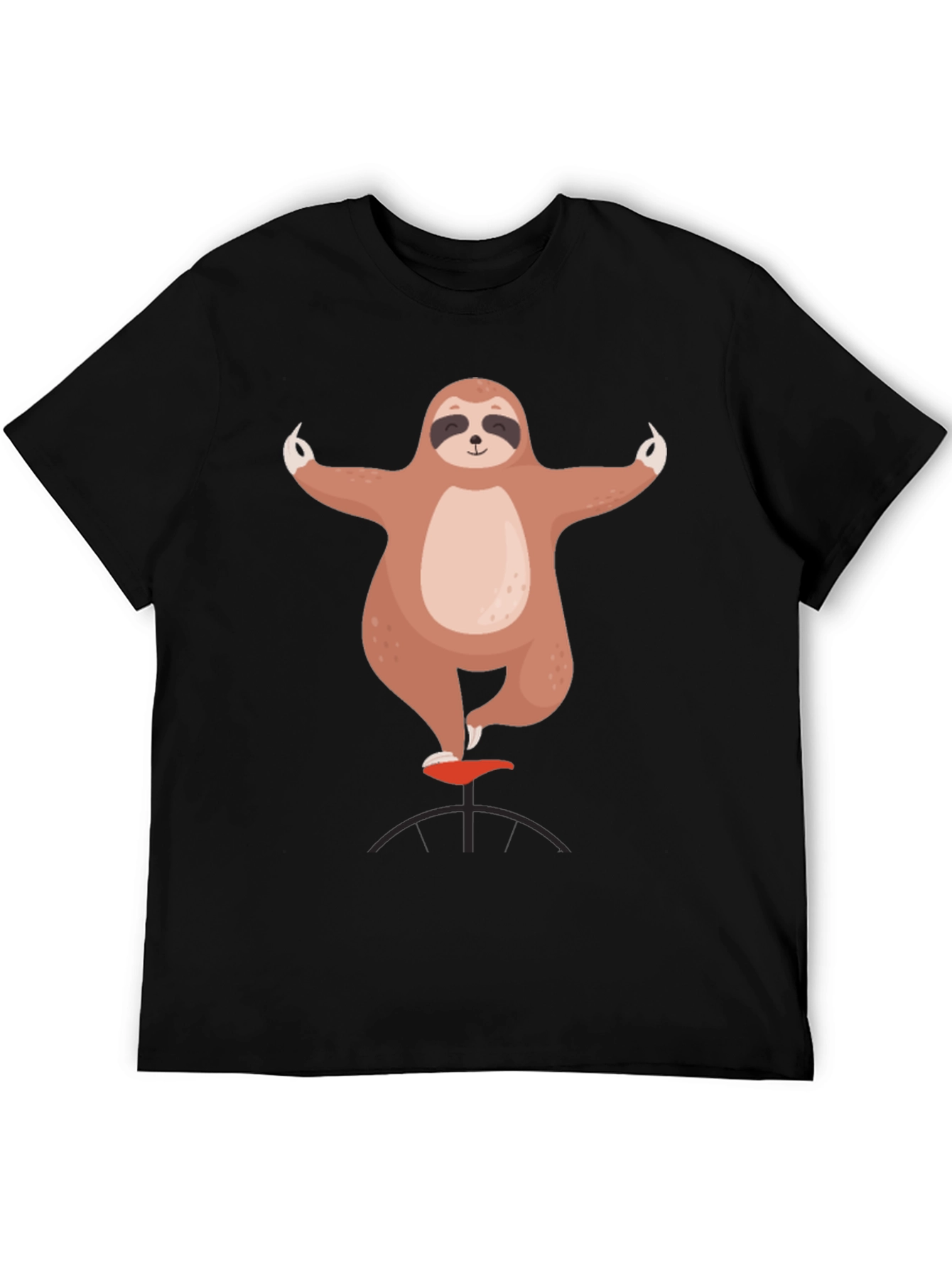 Sloth Yoga Balance Black Graphic Tee