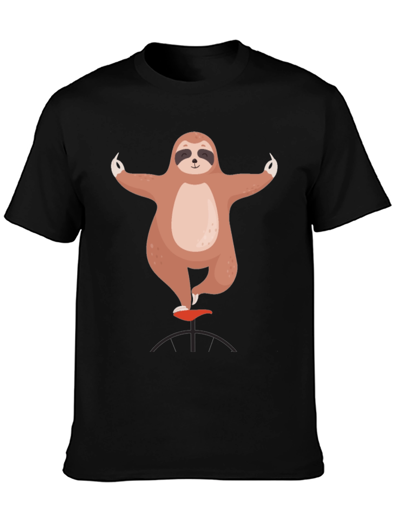 Sloth Yoga Balance Black Graphic Tee