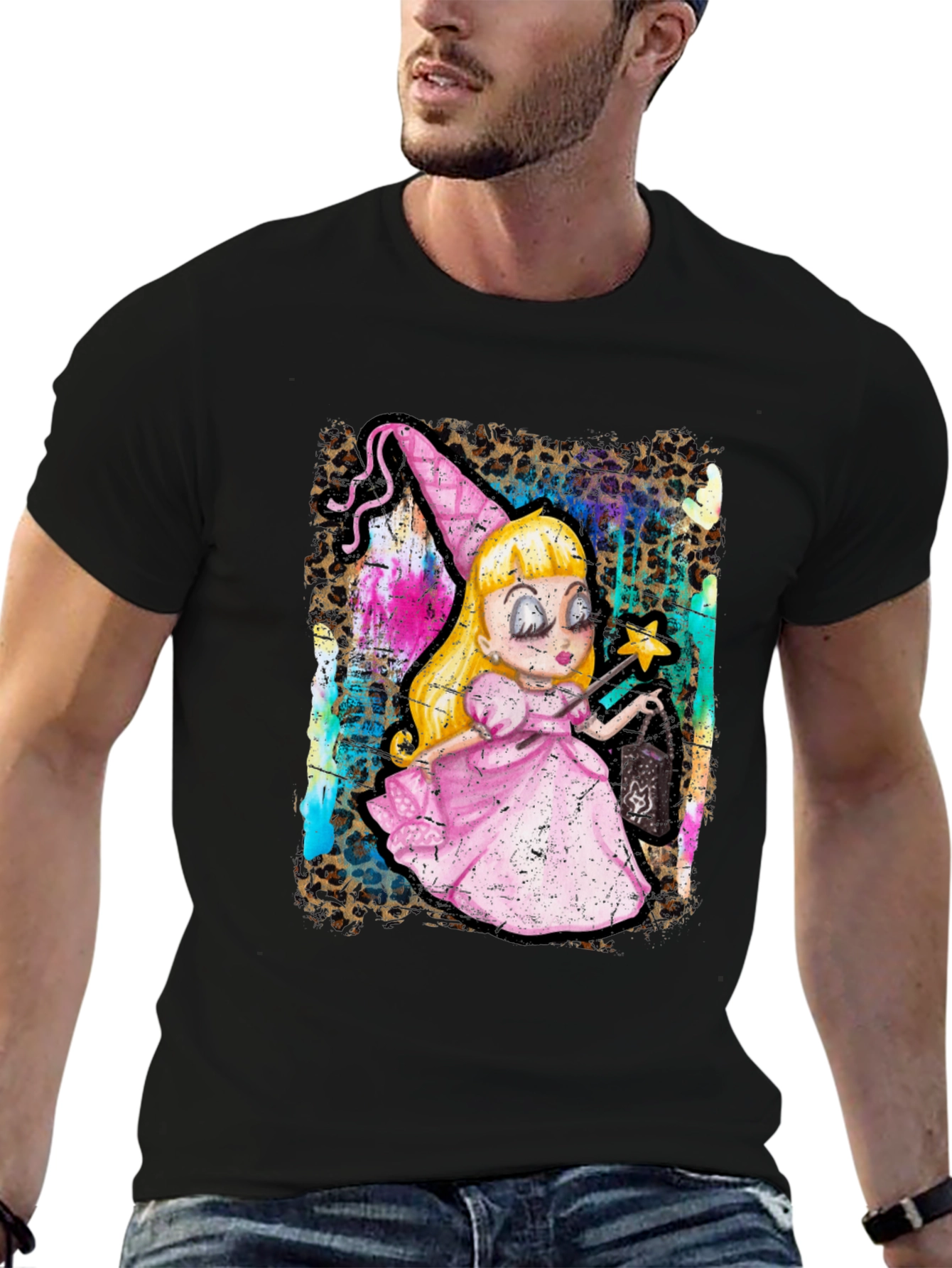 Whimsical Cartoon Witch T-Shirt