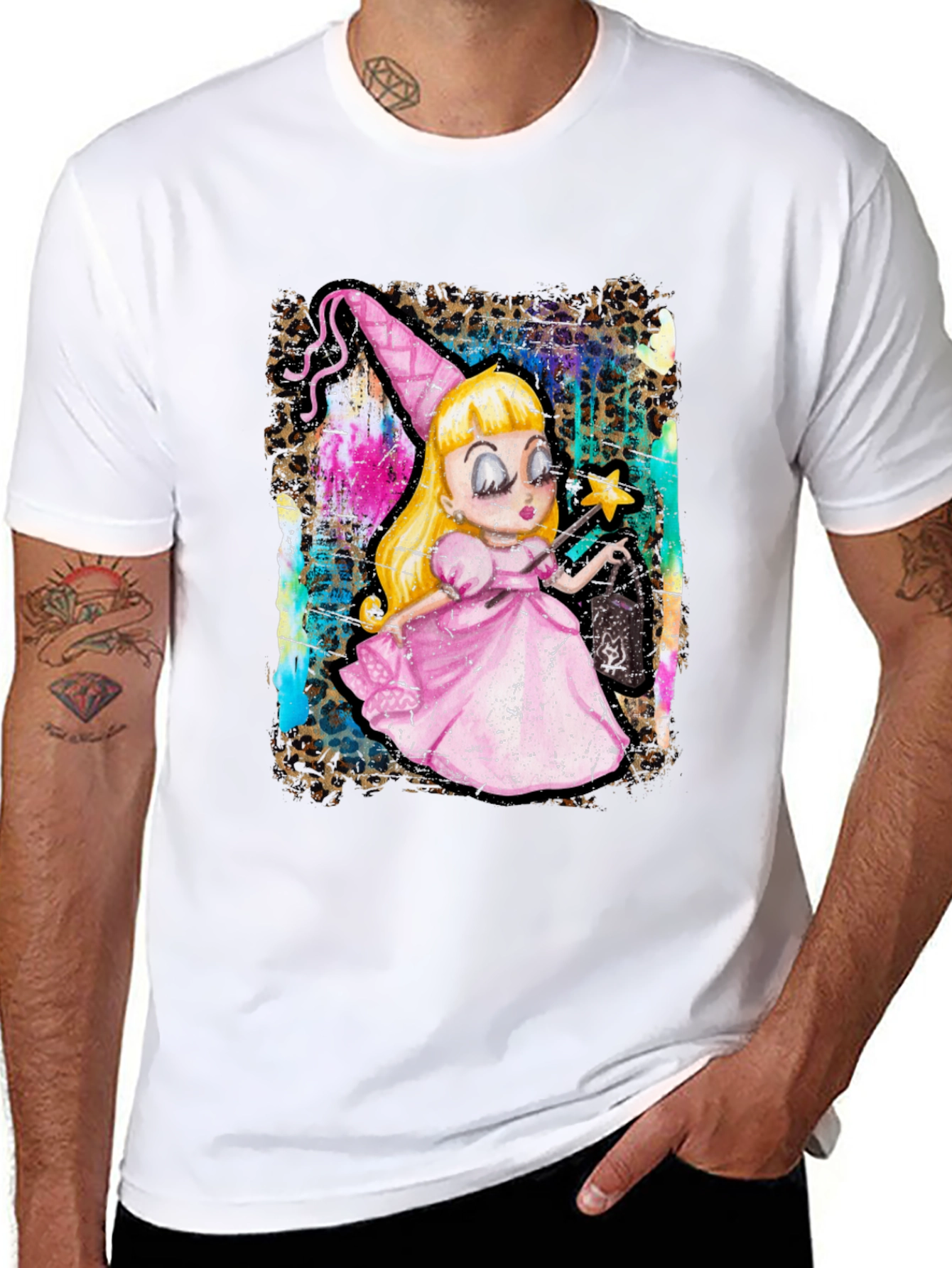 Whimsical Cartoon Witch T-Shirt