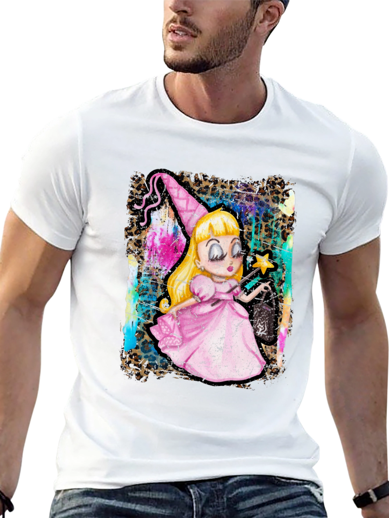 Whimsical Cartoon Witch T-Shirt