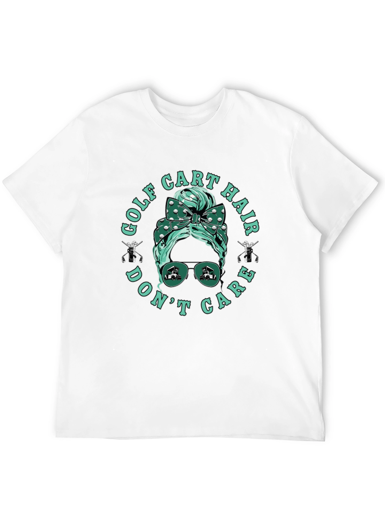 Golf Cart Hair Dont Care Tee