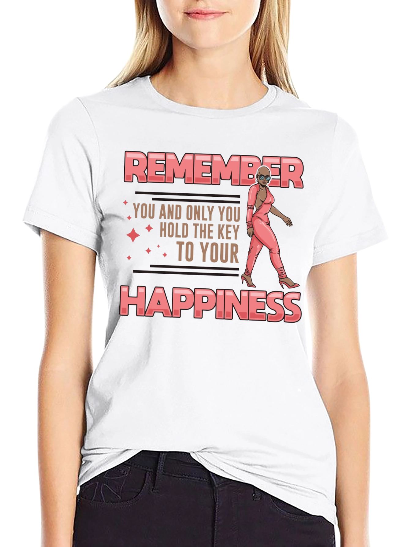 Remember Happiness T-Shirt - Motivational Graphic Tee