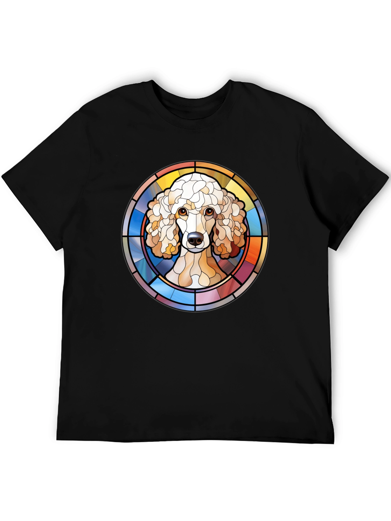 Poodle Stained Glass Style Graphic Tee