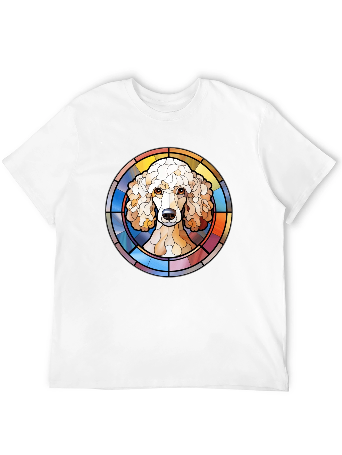 Poodle Stained Glass Style Graphic Tee