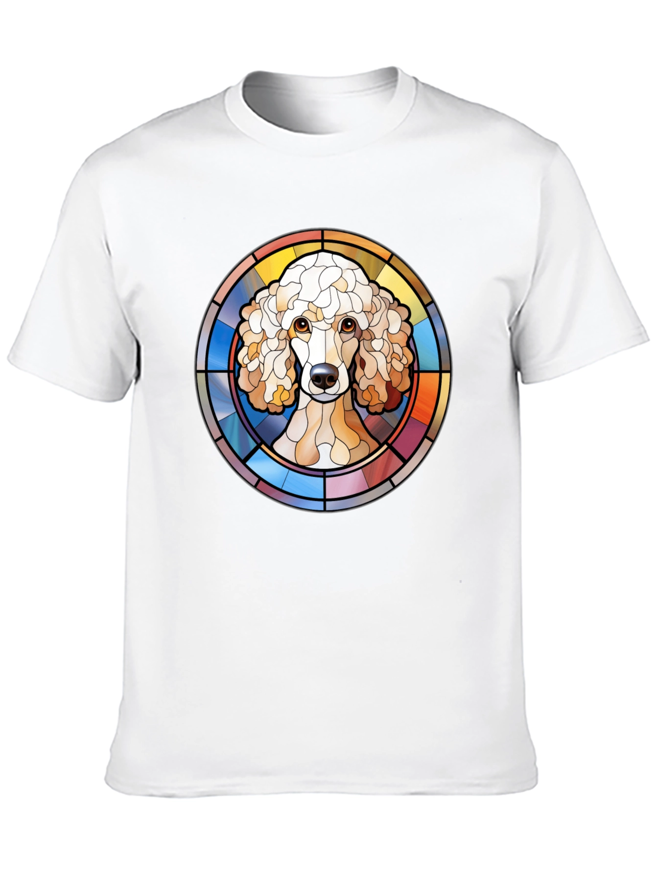 Poodle Stained Glass Style Graphic Tee