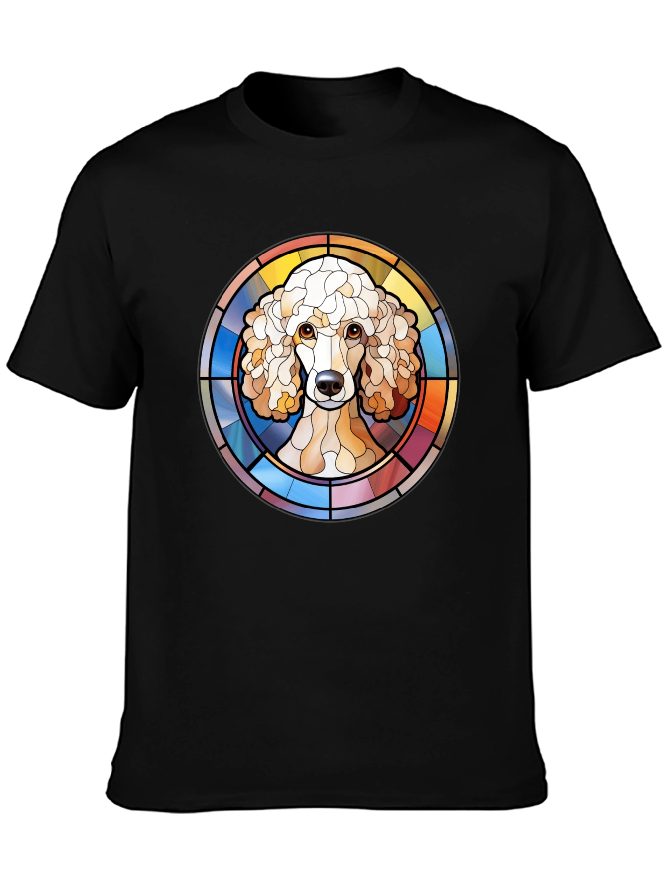 Poodle Stained Glass Style Graphic Tee