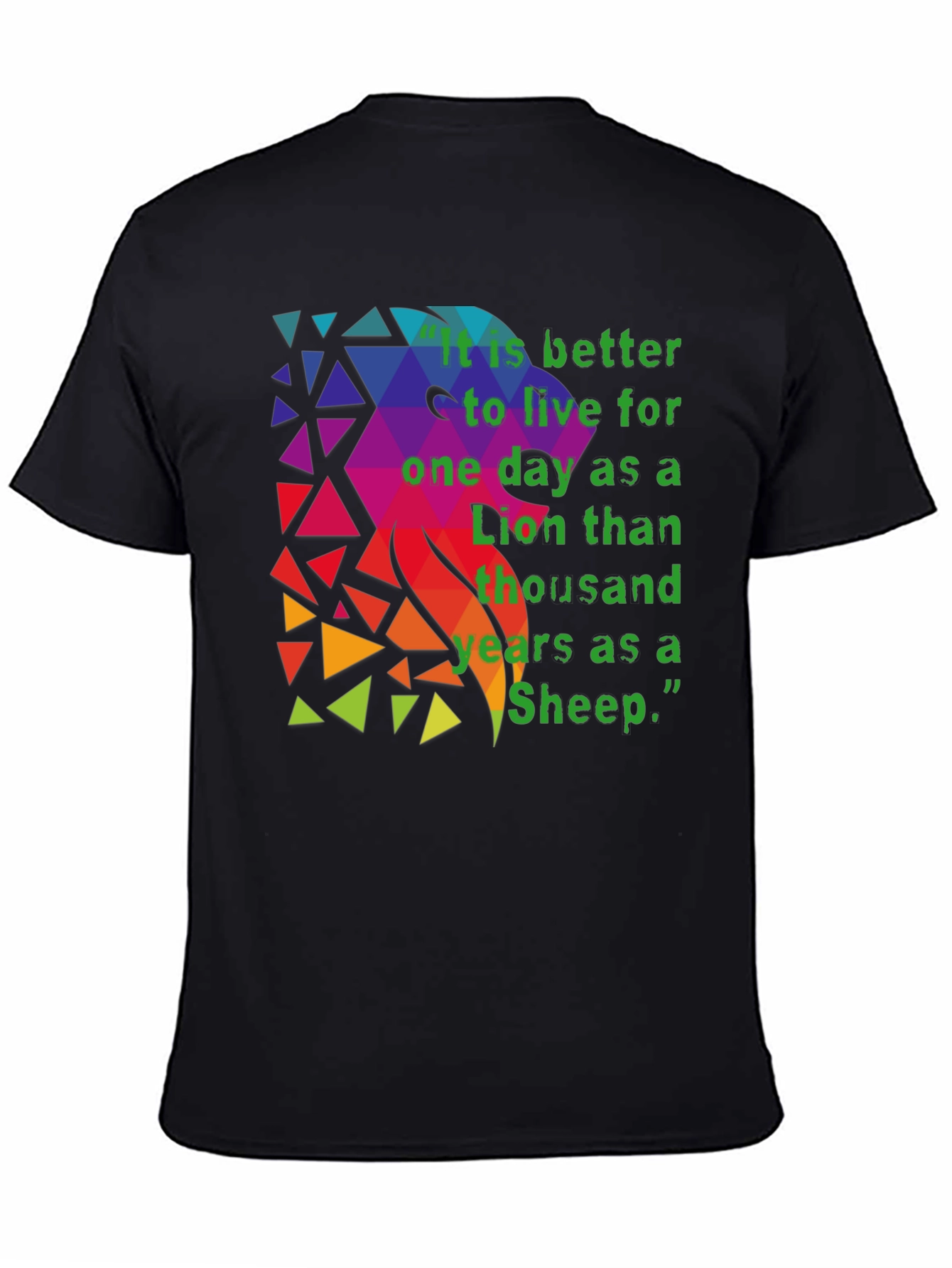 Lion Quote T-Shirt - Live as a Lion
