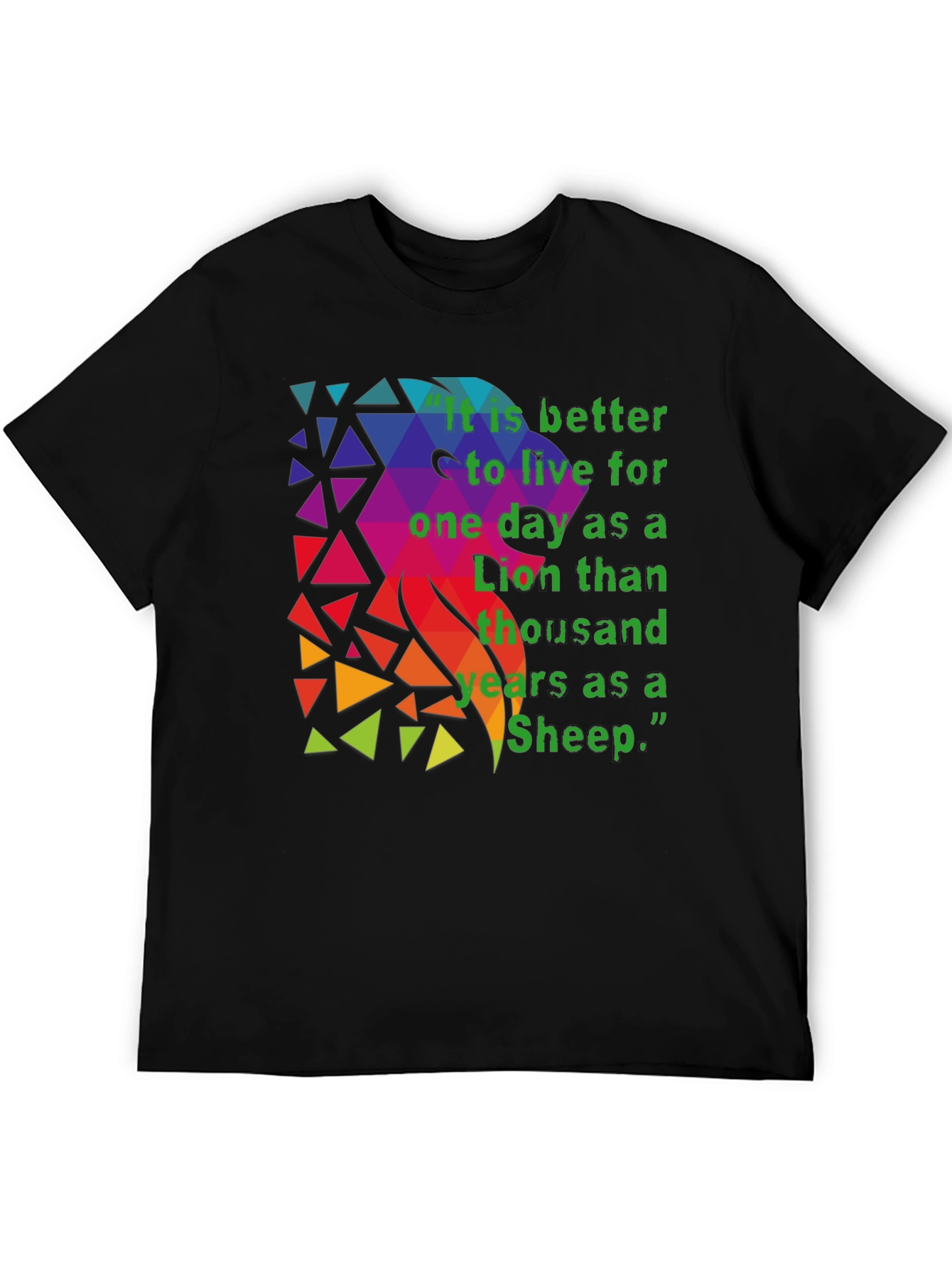 Lion Quote T-Shirt - Live as a Lion