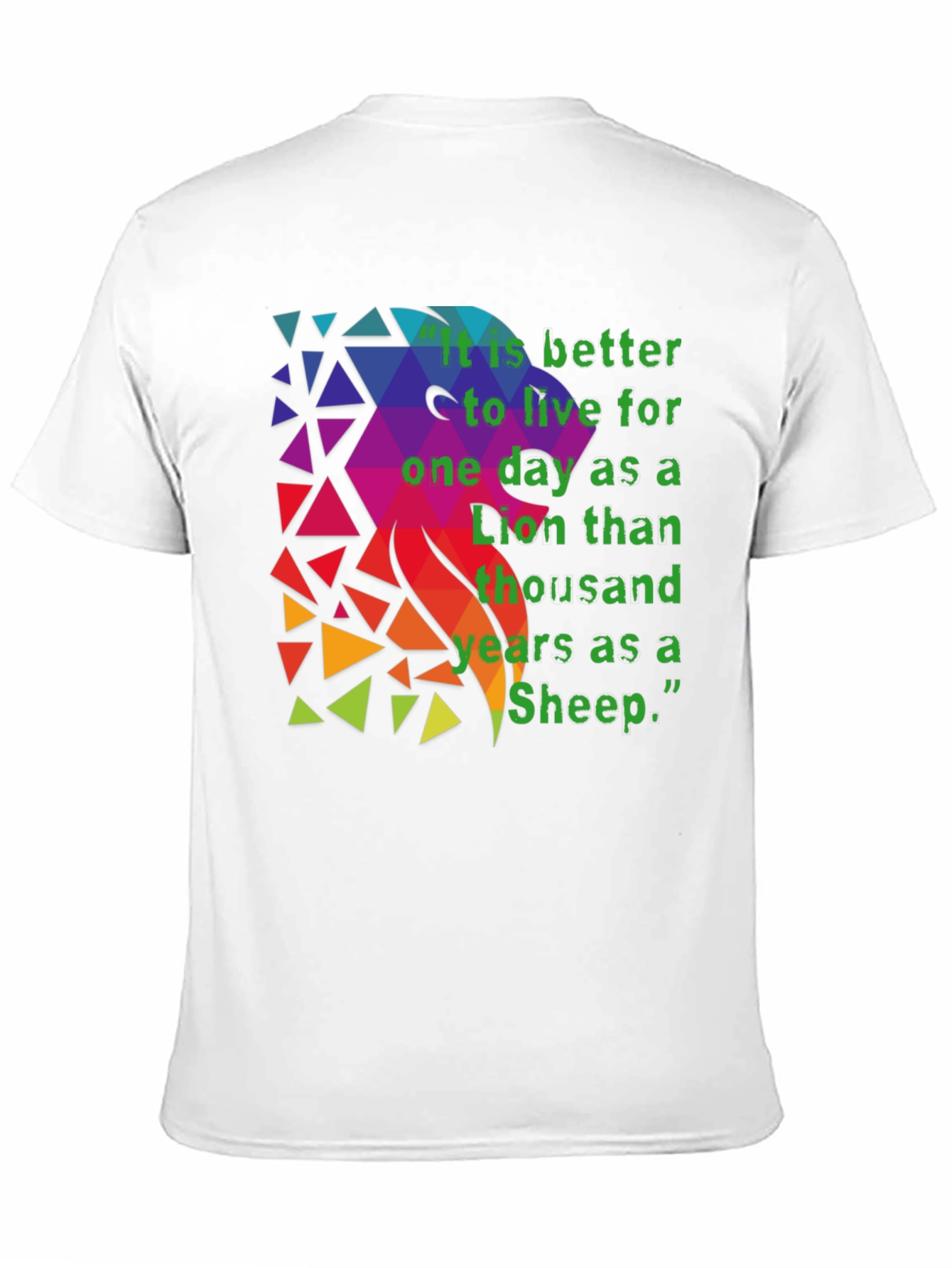 Lion Quote T-Shirt - Live as a Lion
