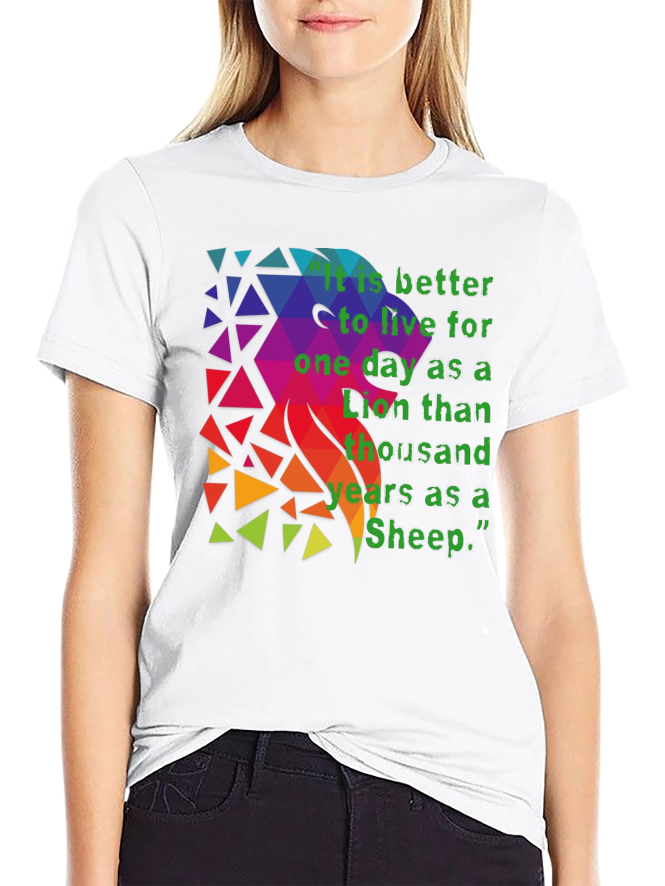 Lion Quote T-Shirt - Live as a Lion