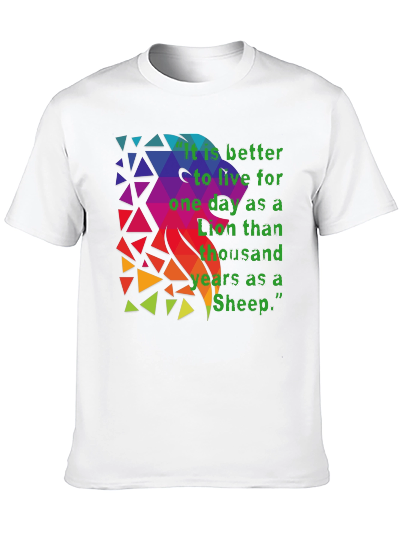 Lion Quote T-Shirt - Live as a Lion