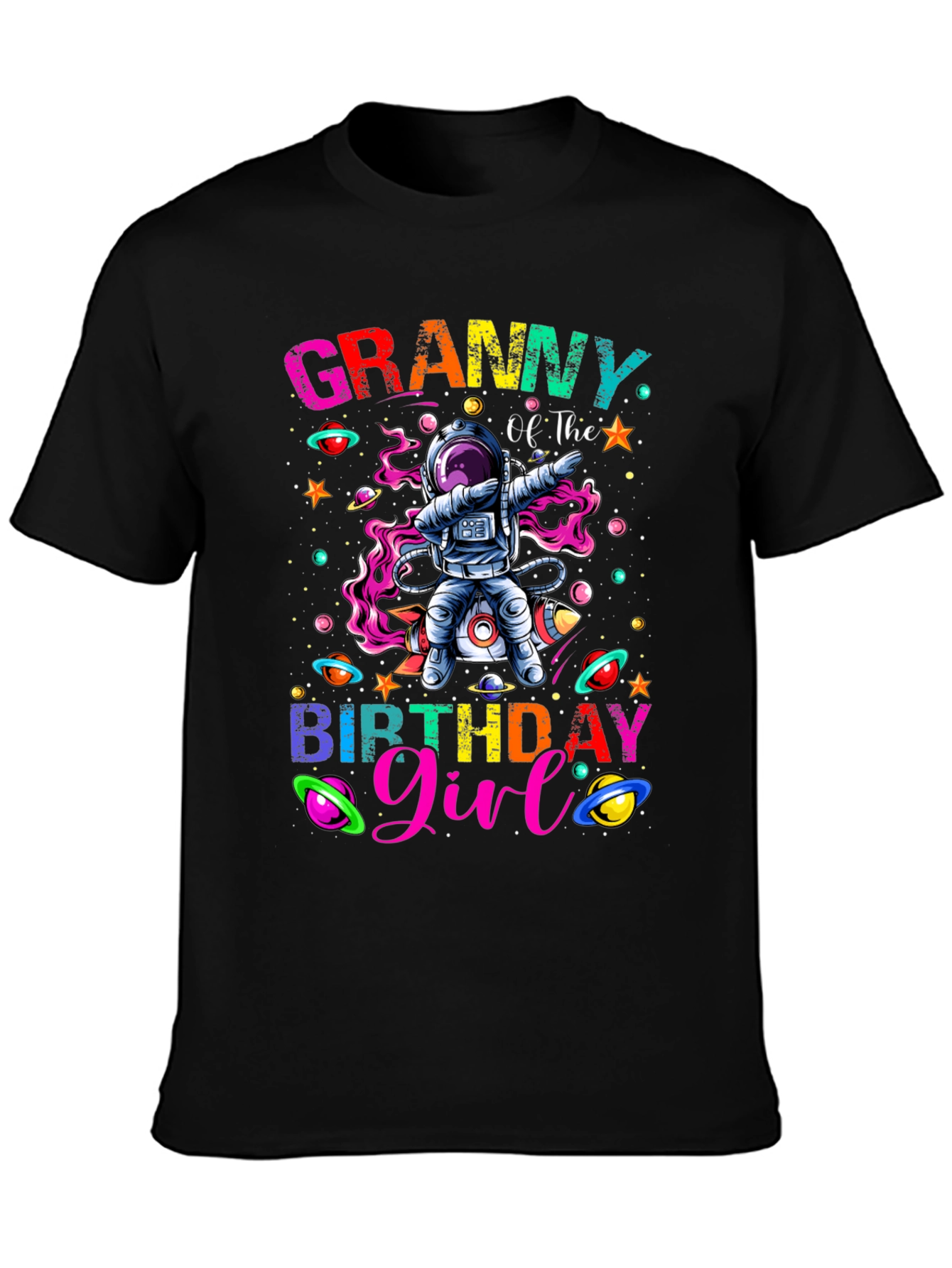 Granny Birthday Girl Space Astronaut T-Shirt