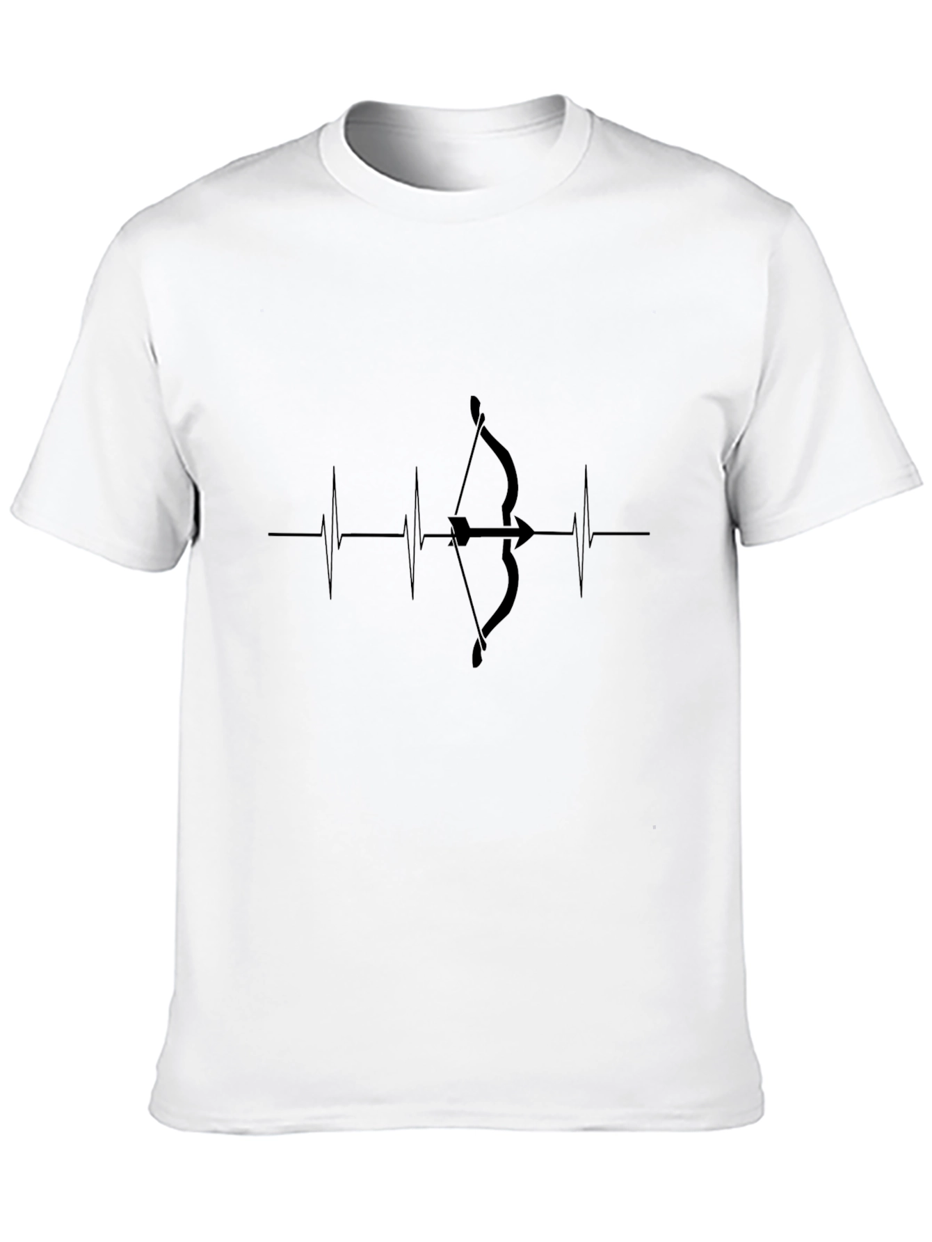 Archers Heartbeat Graphic Tee - Black Cotton T-Shirt