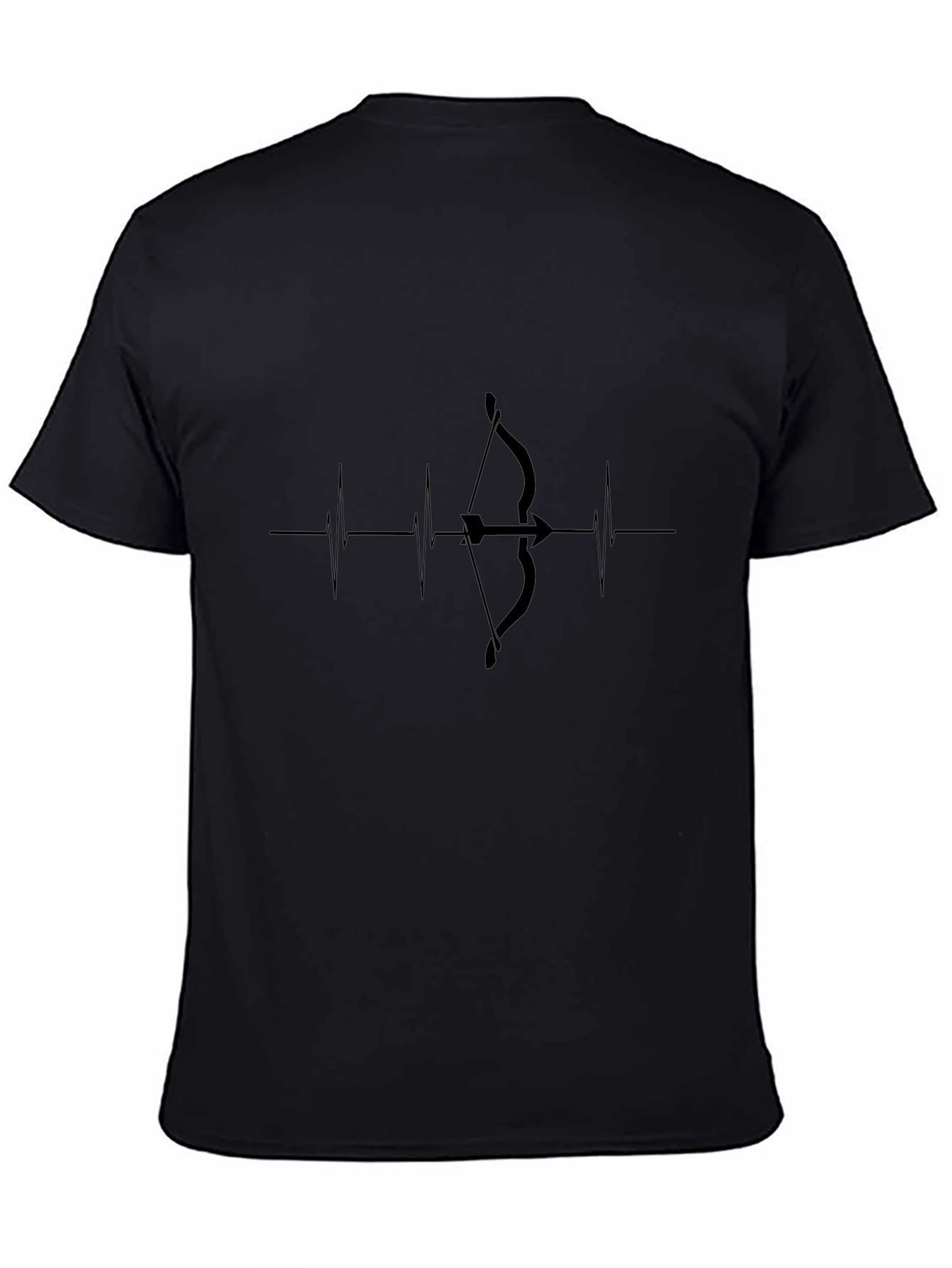 Archers Heartbeat Graphic Tee - Black Cotton T-Shirt