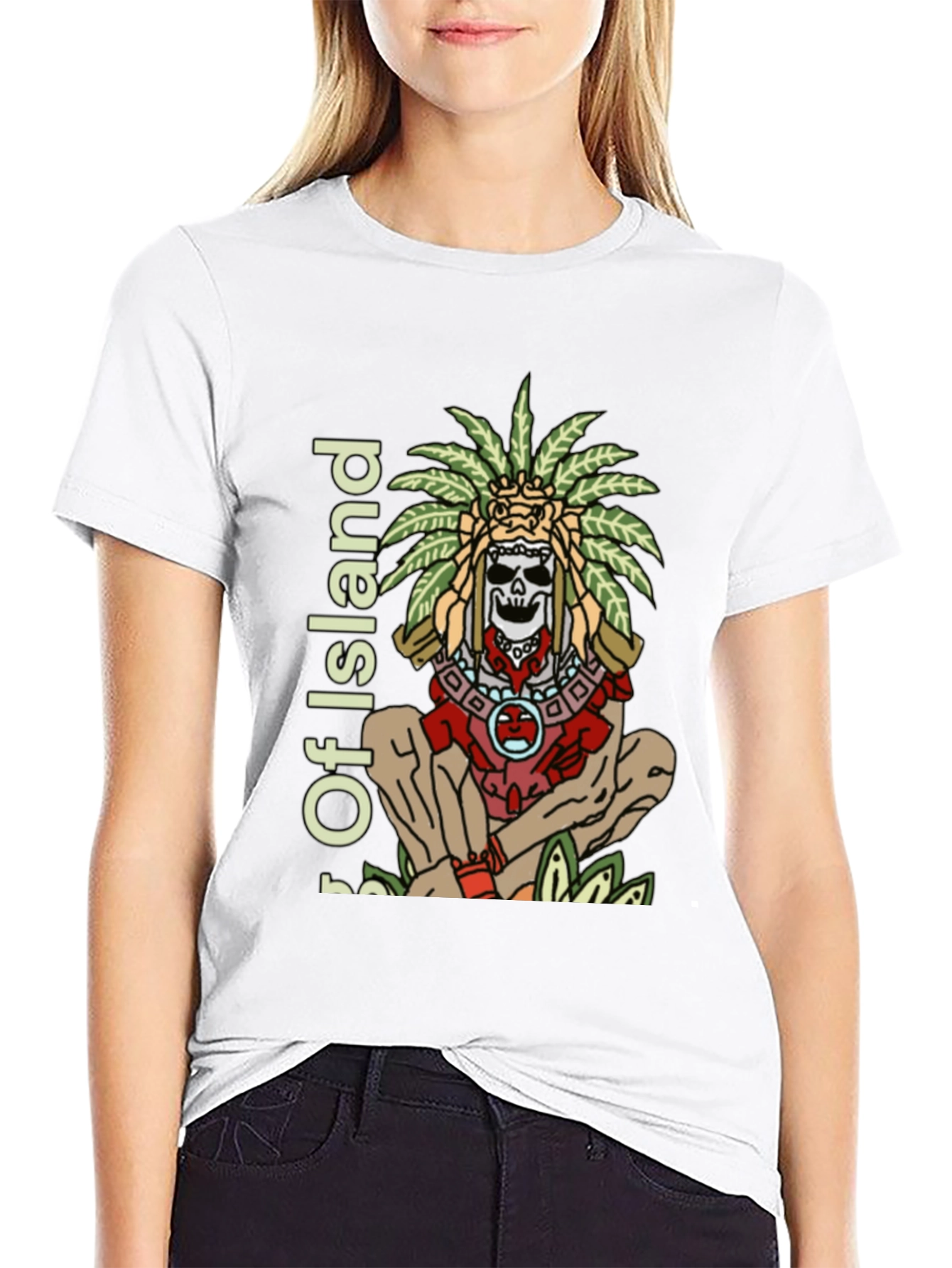 Island Skull Graphic T-Shirt