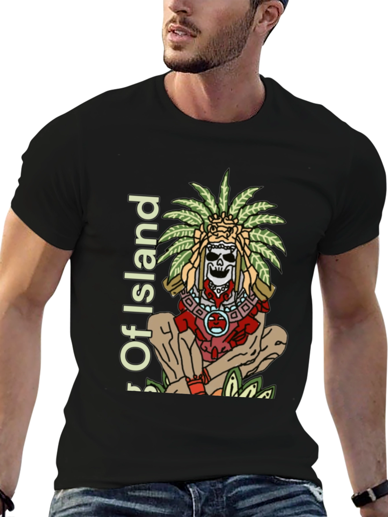 Island Skull Graphic T-Shirt