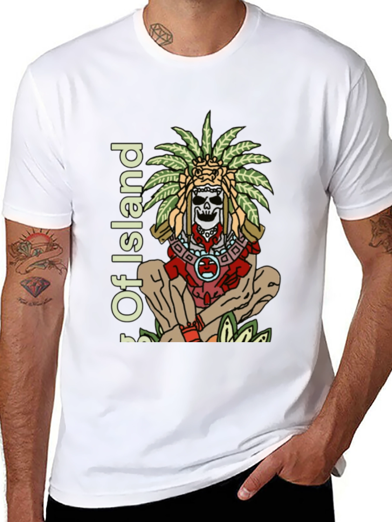 Island Skull Graphic T-Shirt