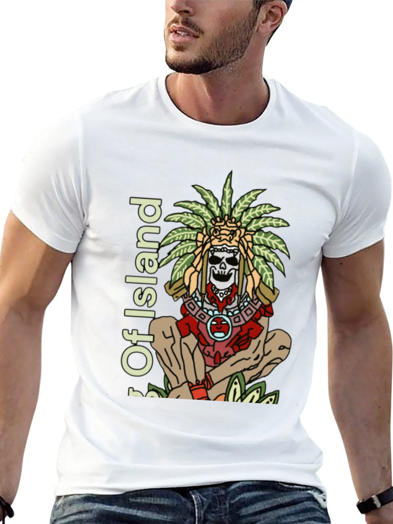 Island Skull Graphic T-Shirt