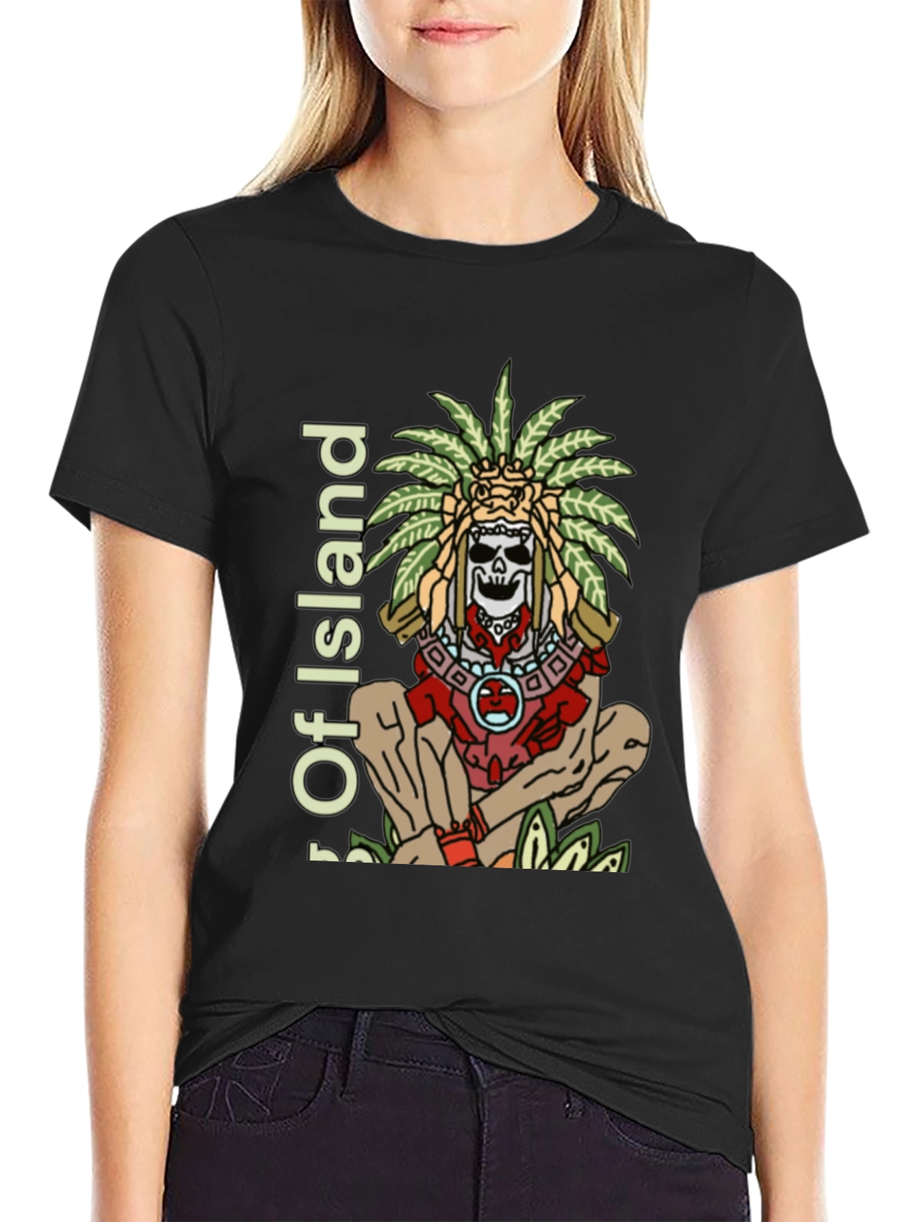 Island Skull Graphic T-Shirt