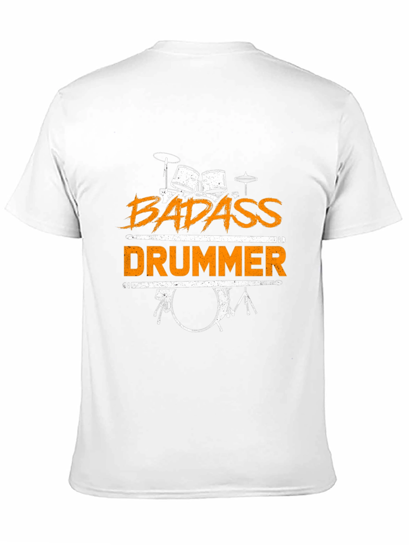 Badass Drummer Graphic Tee - Black