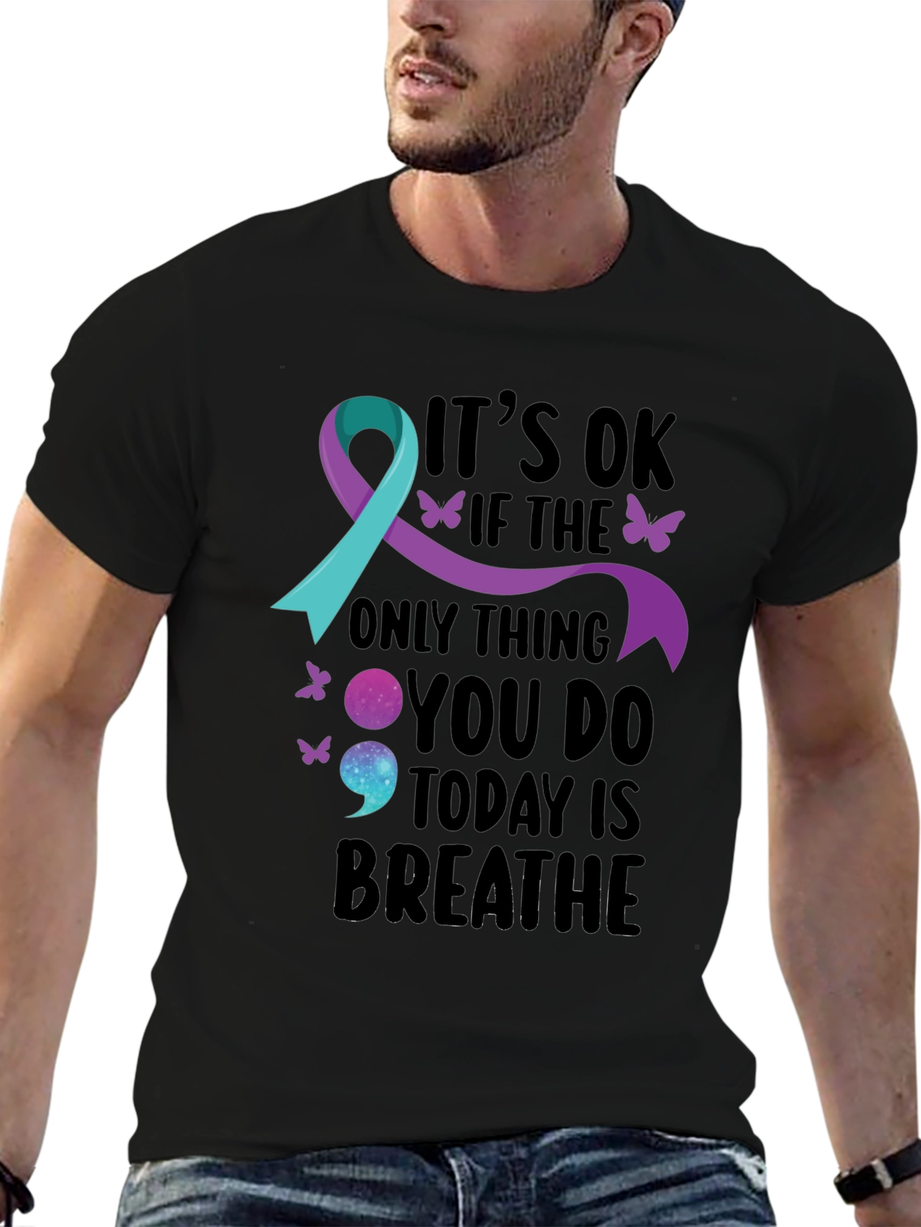 Its OK Breathe Mental Health Awareness T-Shirt