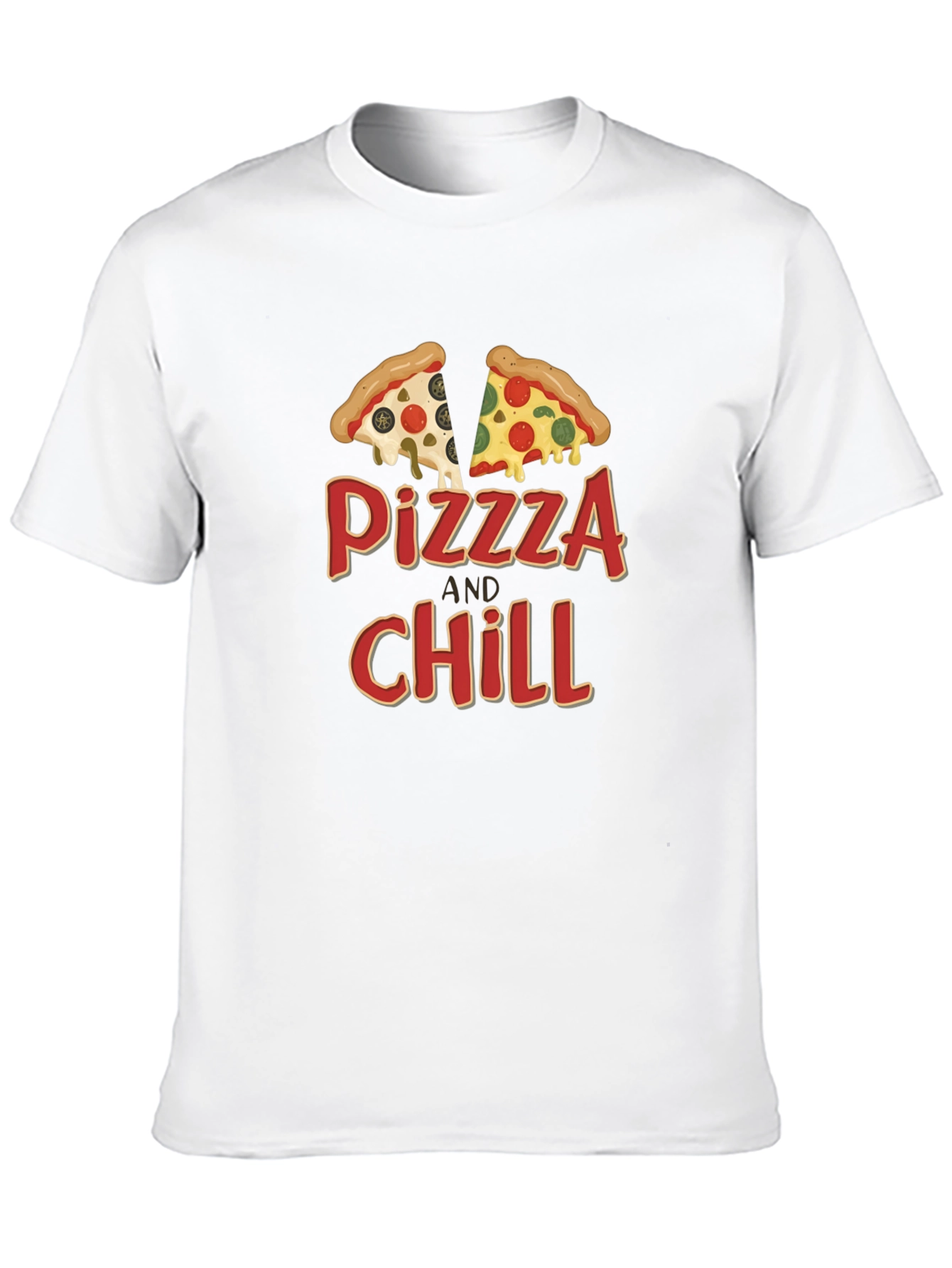 Pizza and Chill Graphic Tee - Black Unisex T-Shirt