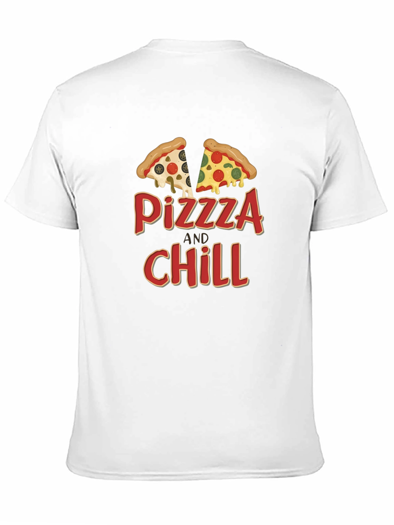Pizza and Chill Graphic Tee - Black Unisex T-Shirt