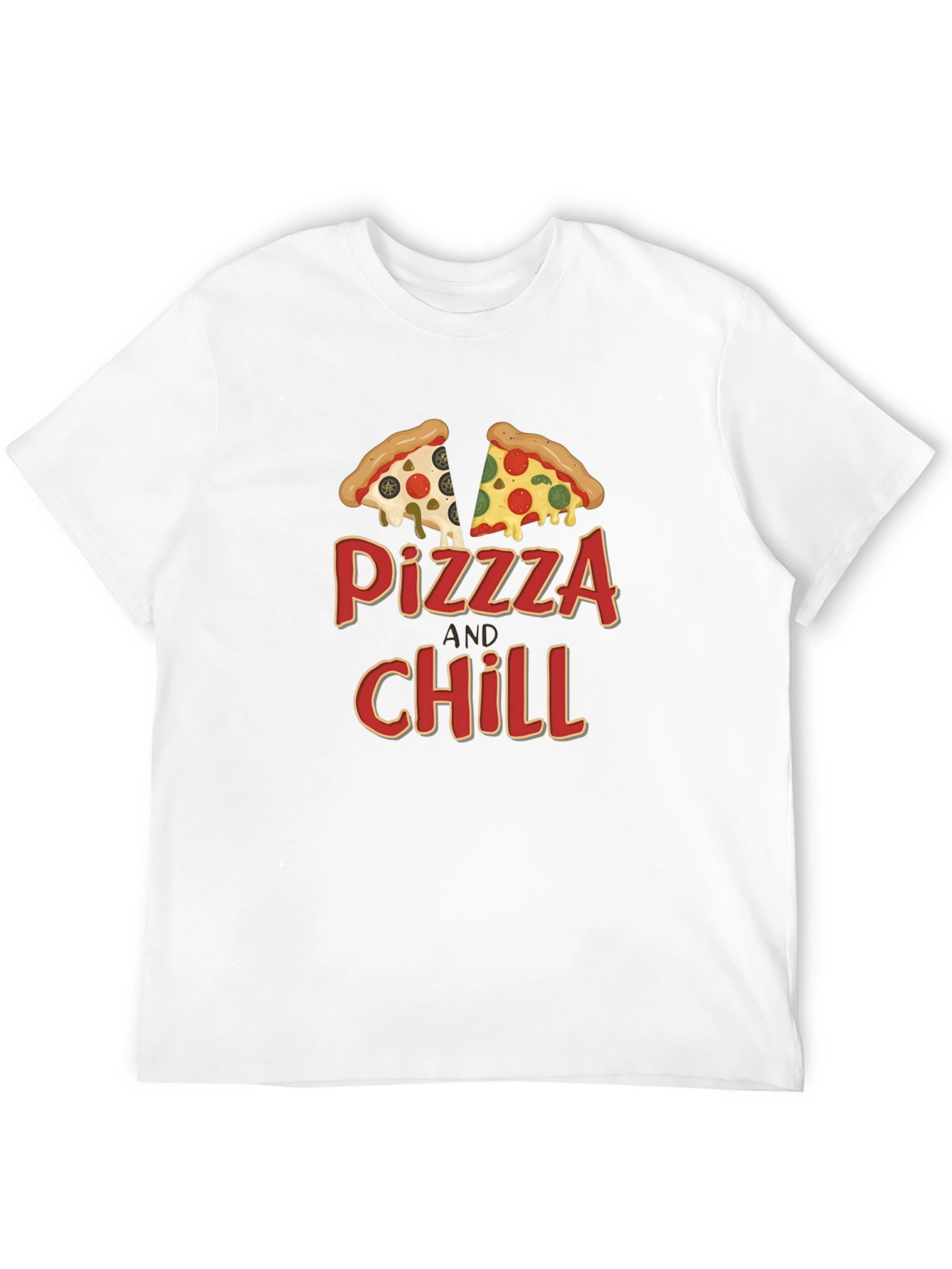 Pizza and Chill Graphic Tee - Black Unisex T-Shirt