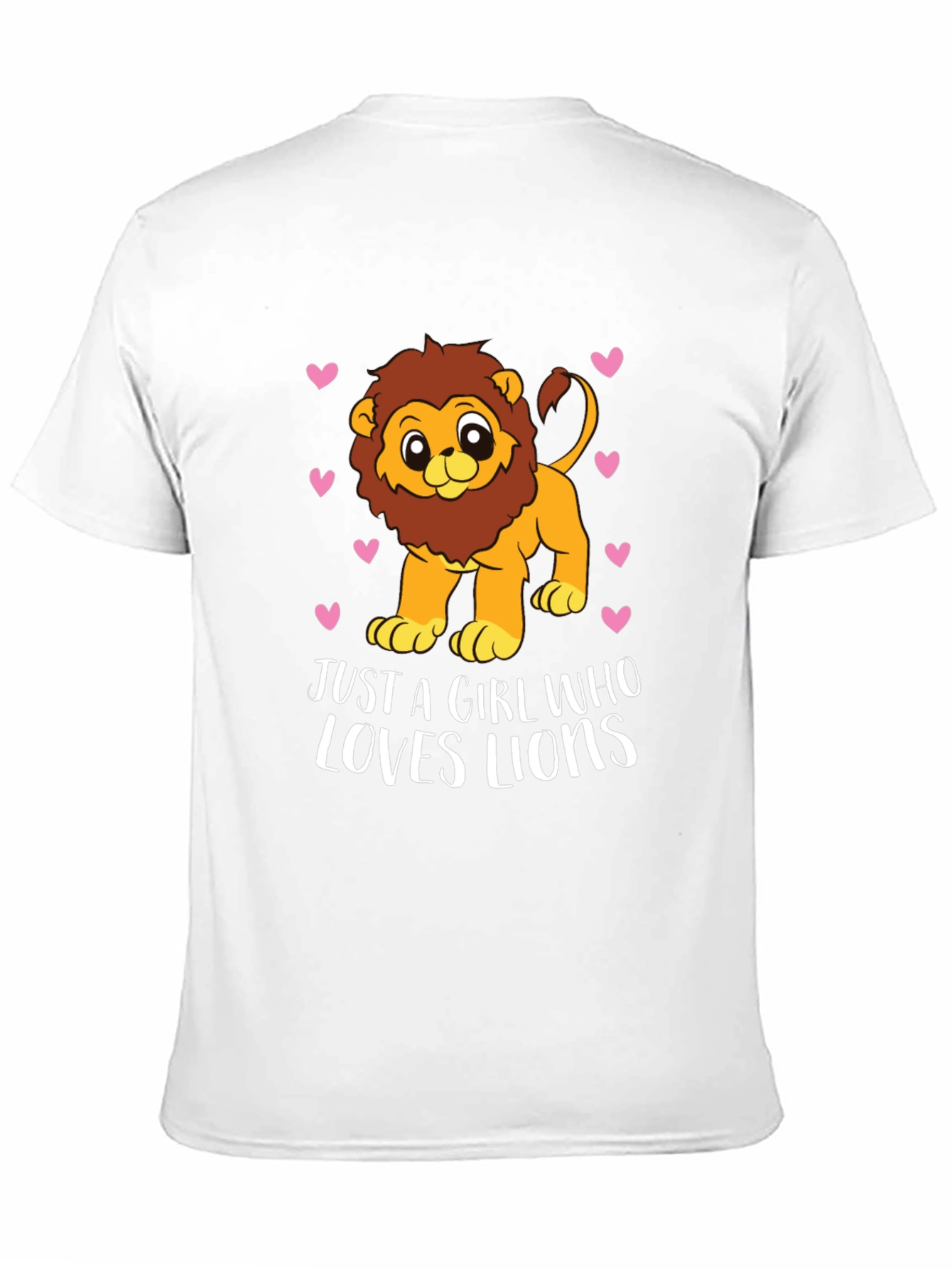 Girl Loves Lions Tee - Cute Cartoon Lion Design