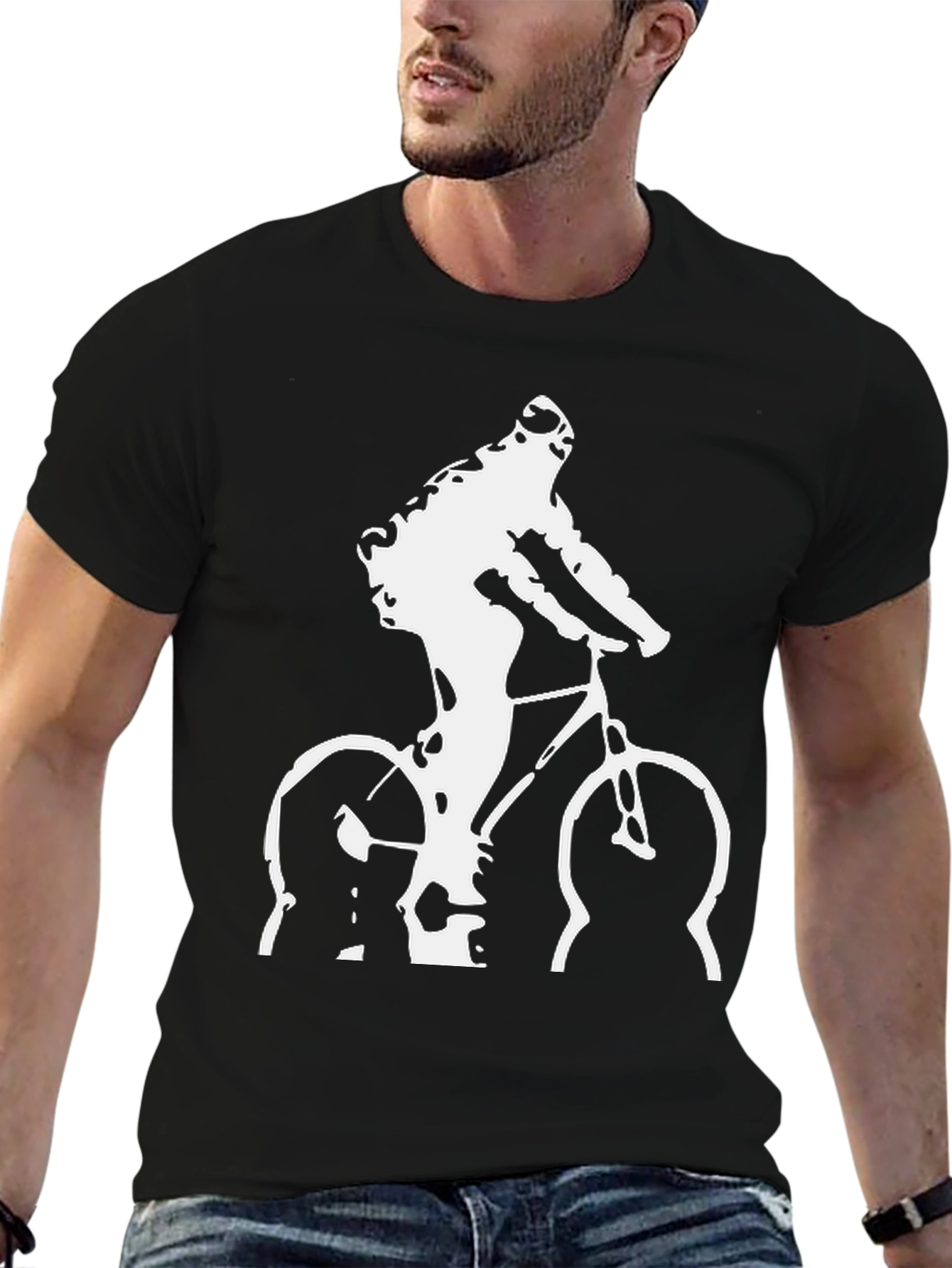 Cyclist Graphic T-Shirt - Black
