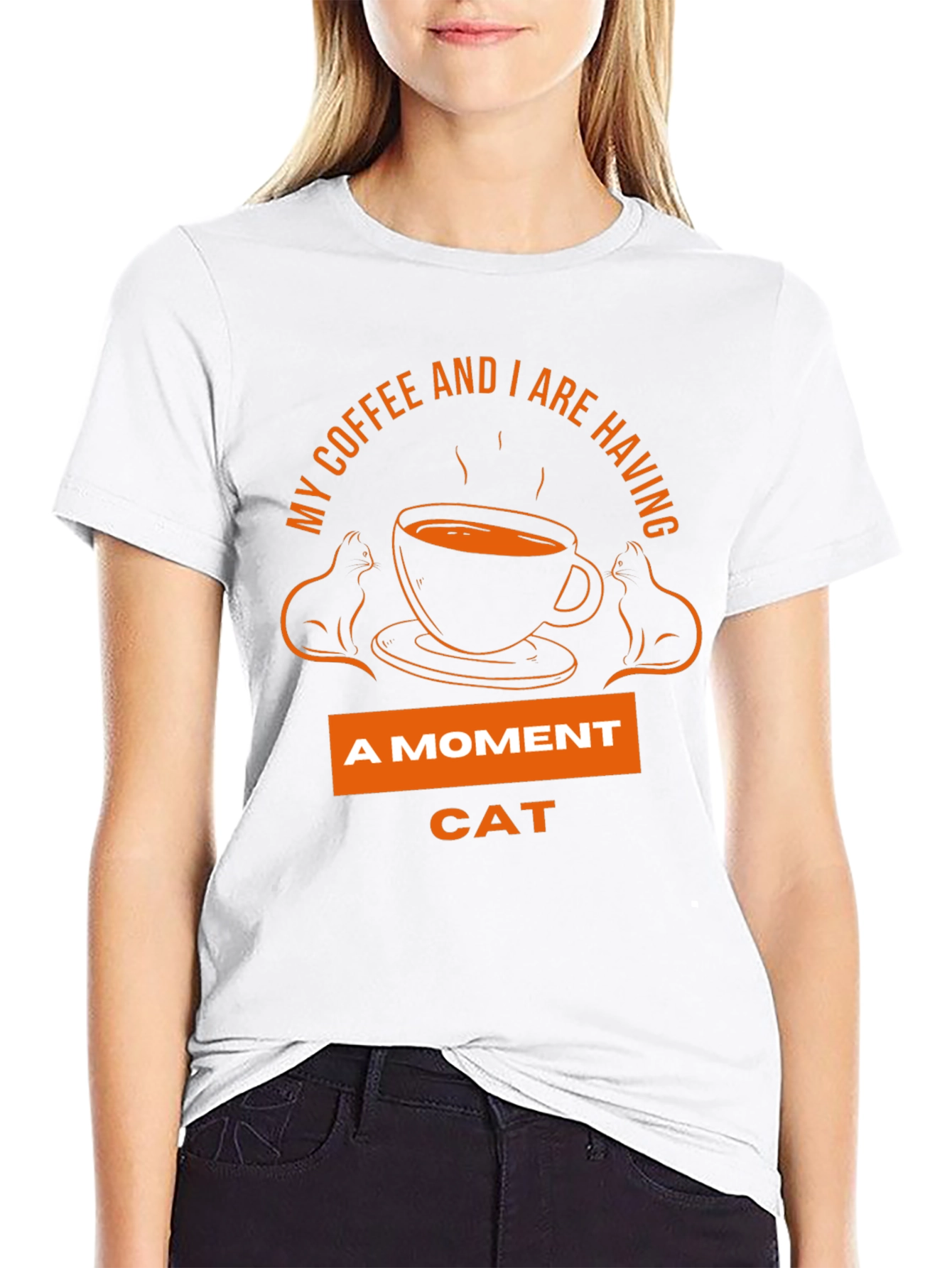 Coffee & Cat Lover T-Shirt - A Moment Cat
