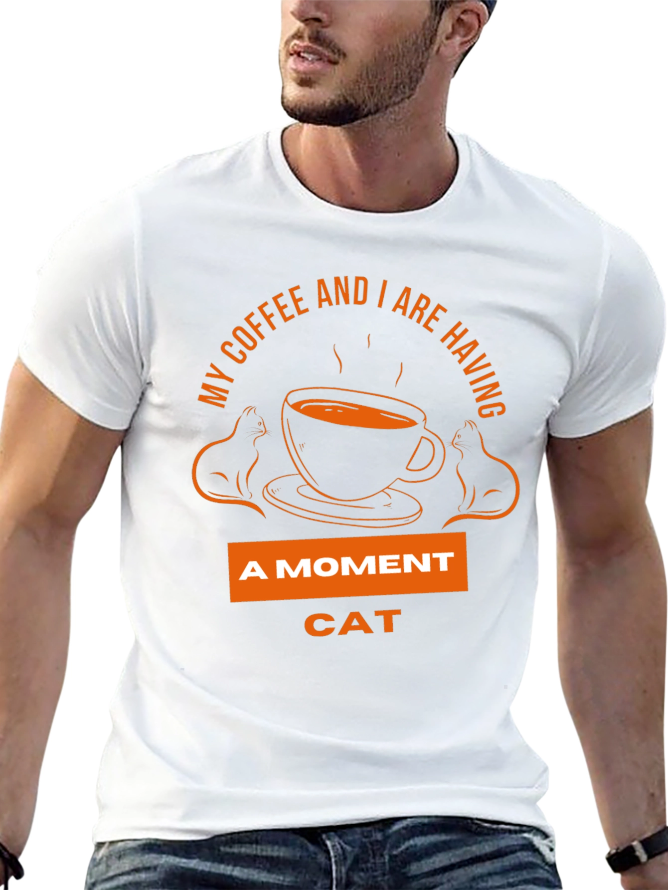 Coffee & Cat Lover T-Shirt - A Moment Cat