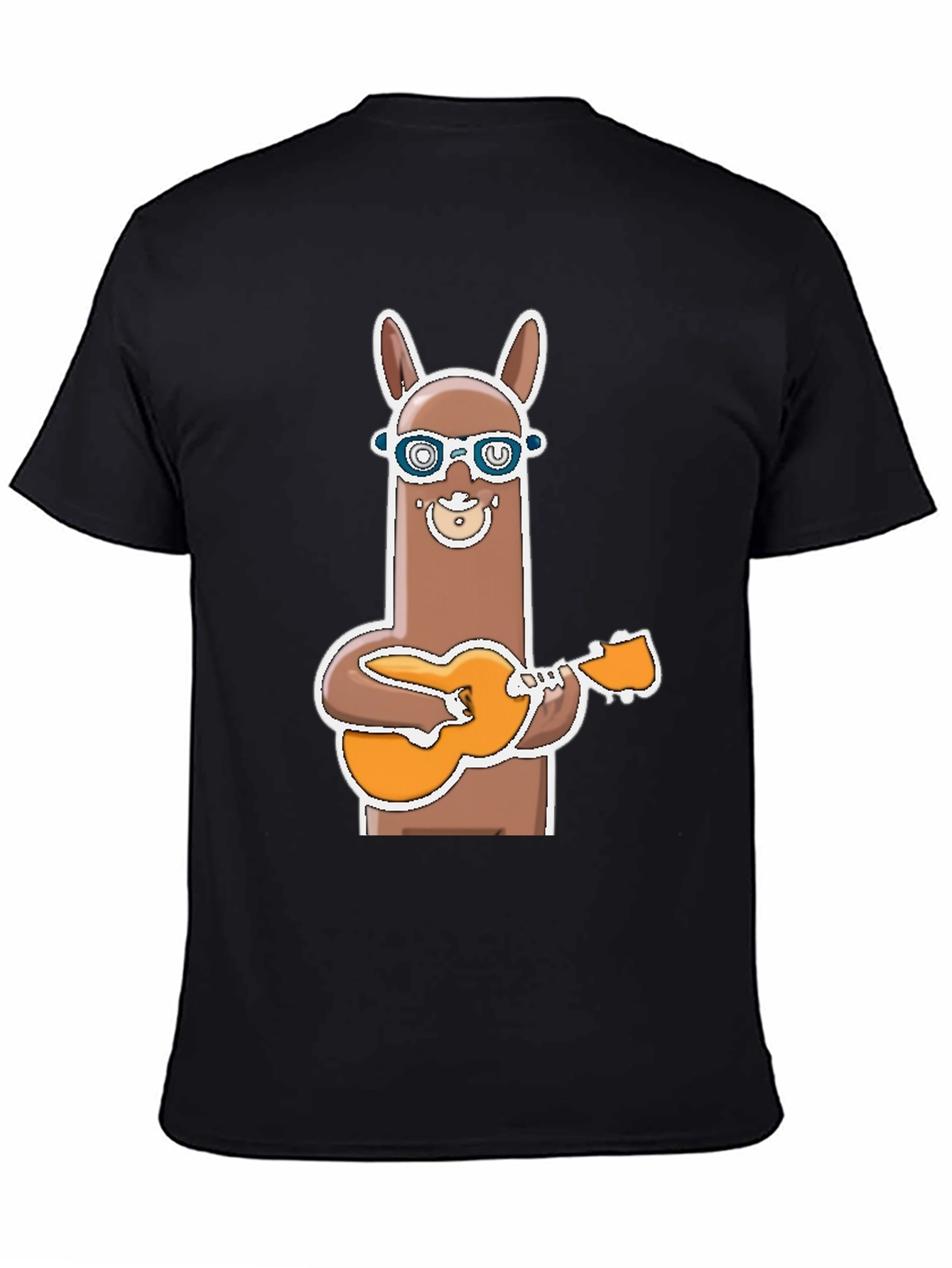 Llama Guitar Player T-Shirt Funny Graphic Tee