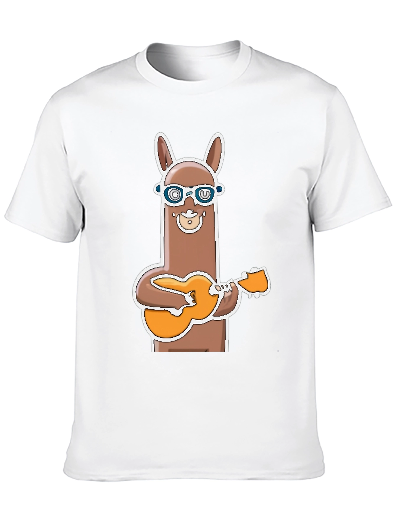 Llama Guitar Player T-Shirt Funny Graphic Tee