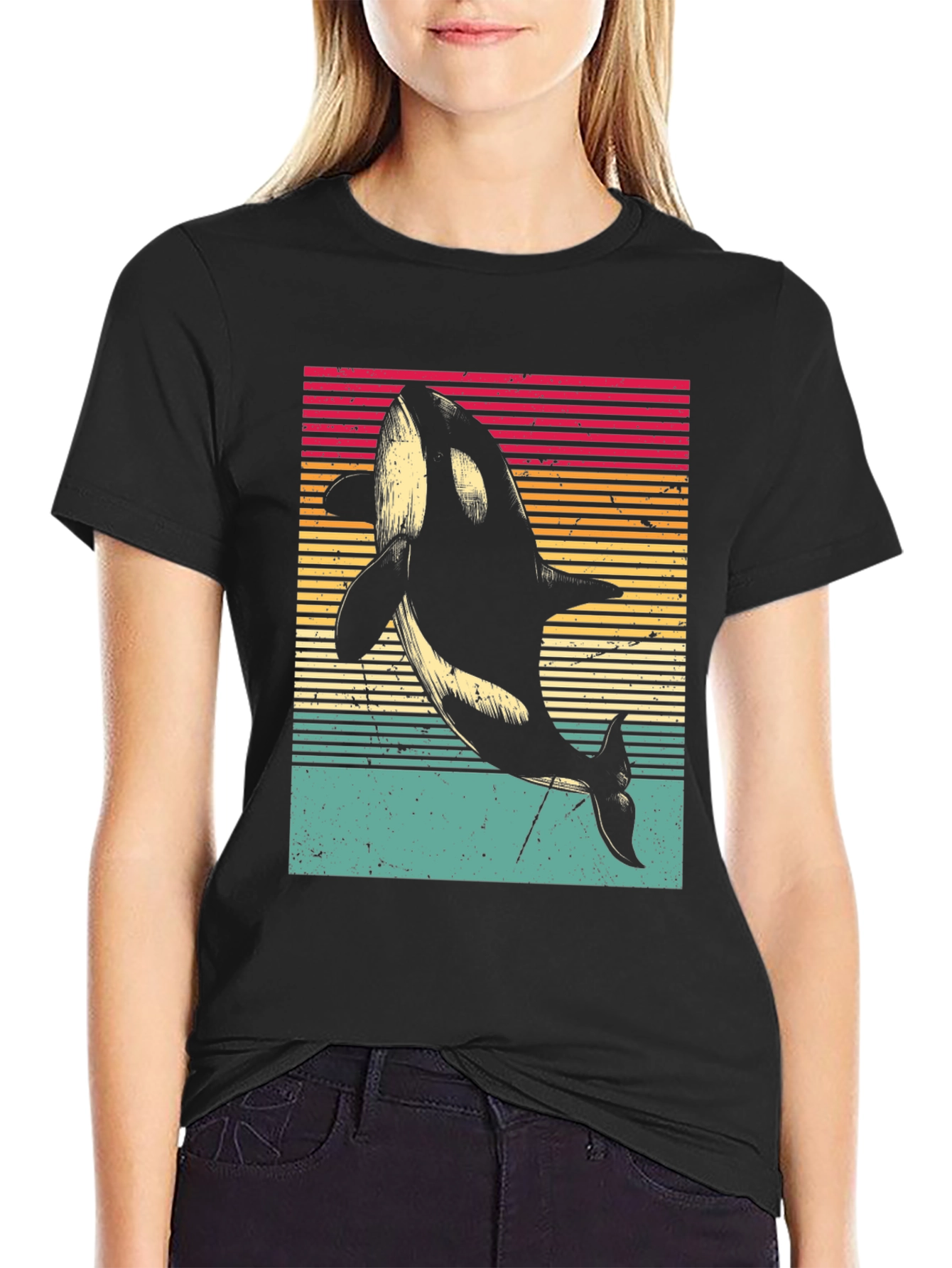 Retro Orca Whale T-Shirt