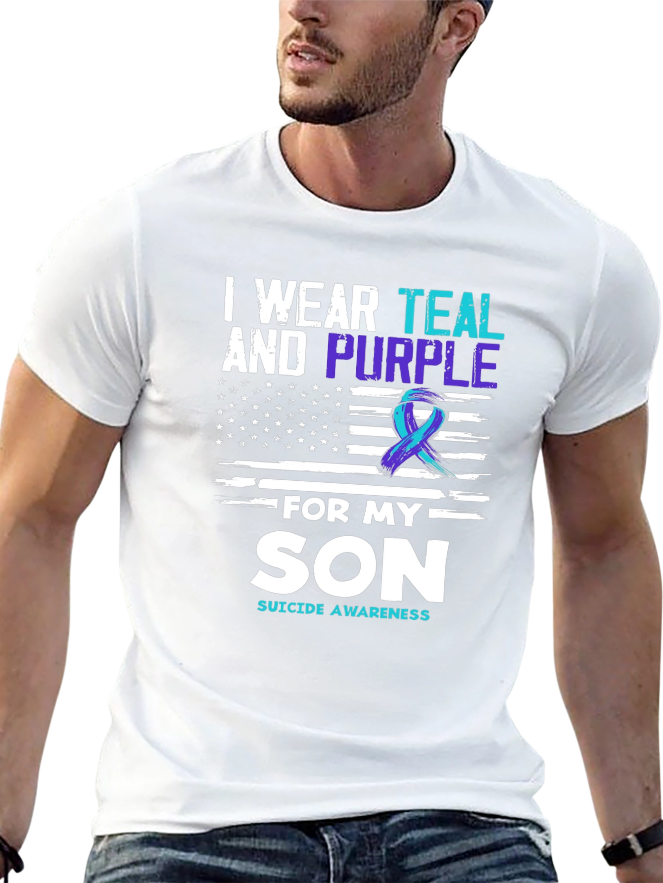 Teal and Purple Suicide Awareness T-Shirt