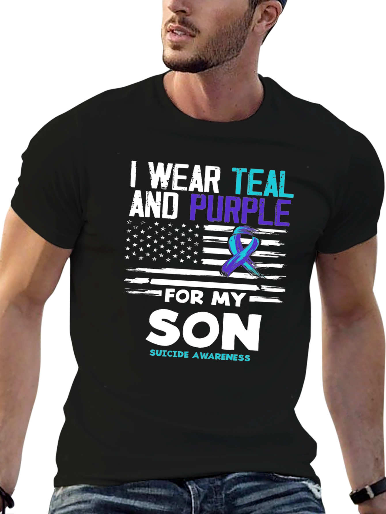 Teal and Purple Suicide Awareness T-Shirt