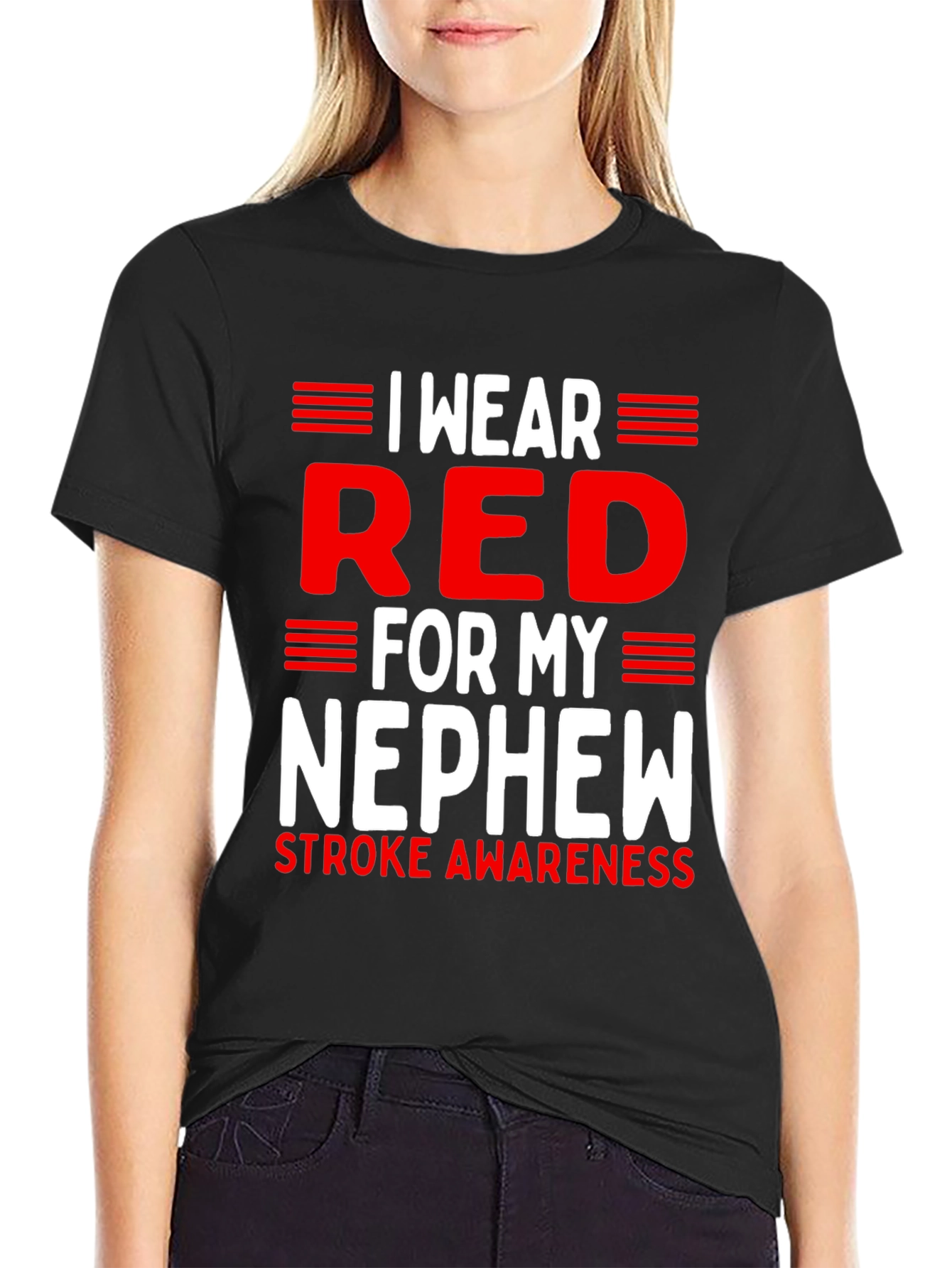 Red for My Nephew Stroke Awareness T-Shirt